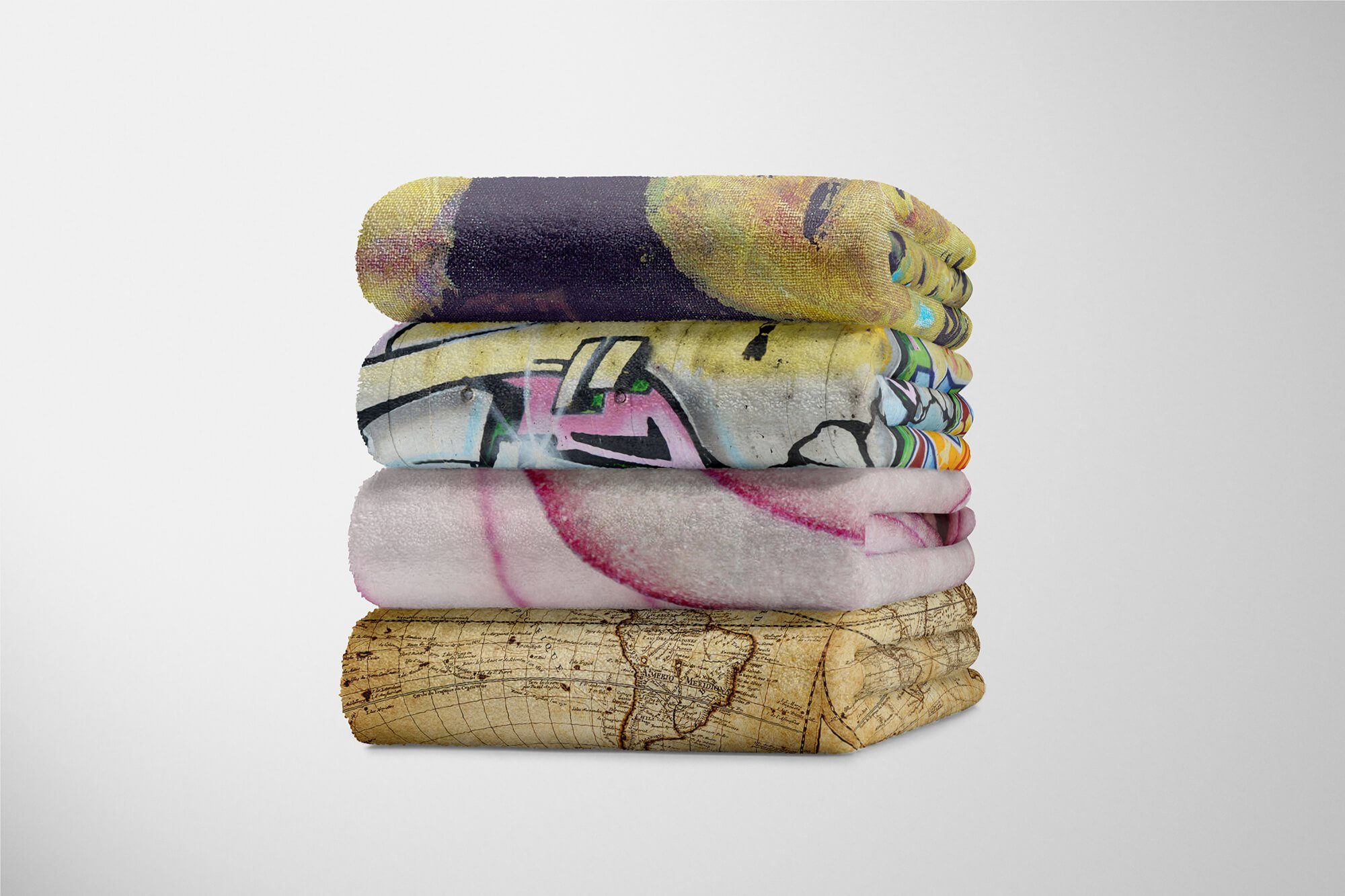 (1-St), Zwiebelri, Handtuch Zwiebeln Baumwolle-Polyester-Mix Sinus Handtuch mit Fotomotiv Saunatuch Kuscheldecke Art Handtücher Strandhandtuch