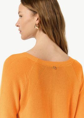 Comma Langarmshirt Strickpullover aus Lyocellmix Blende