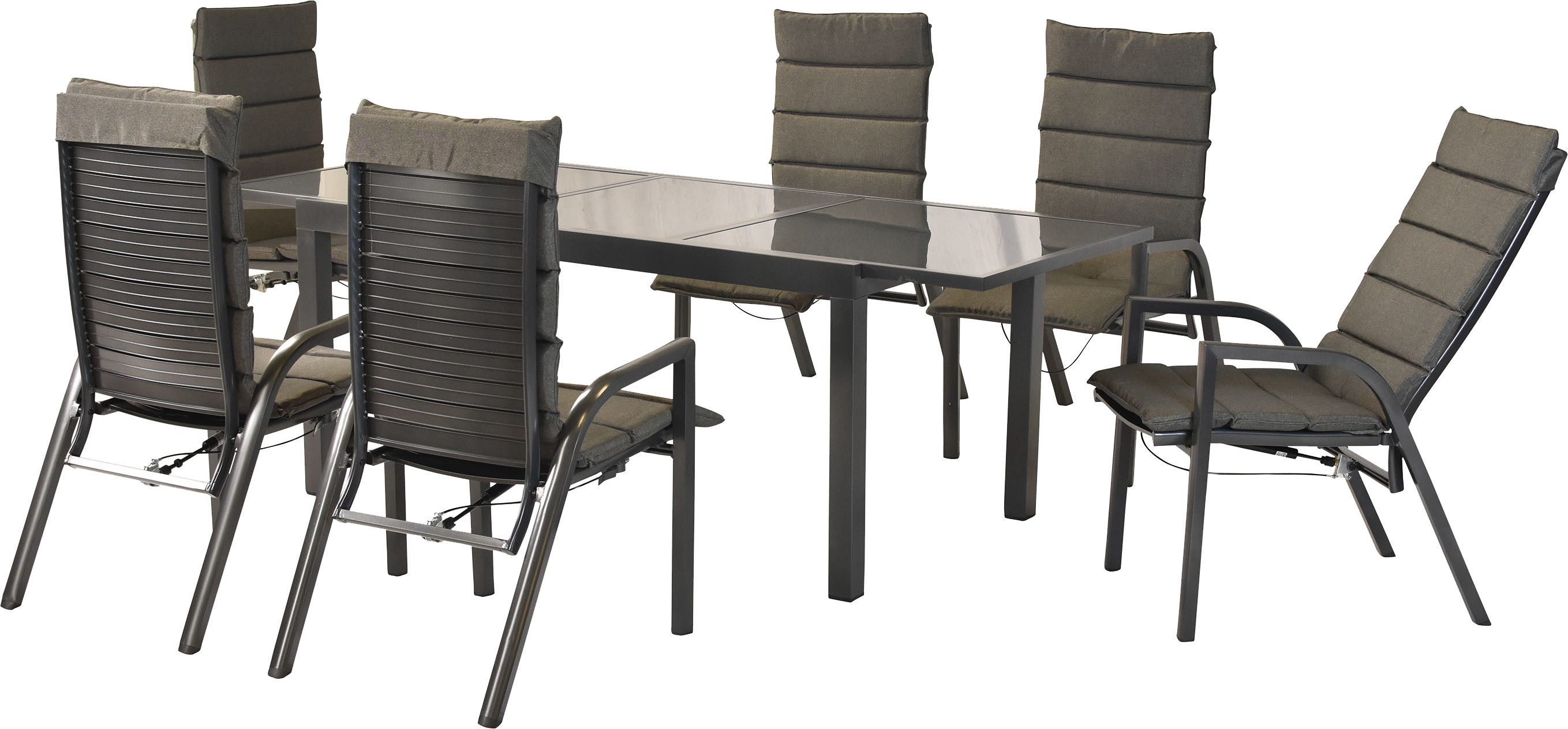 MERXX Garten-Essgruppe »Siros«, (Set, 13-tlg), Rückenlehne verstellbar durch Gasdruckfeder
