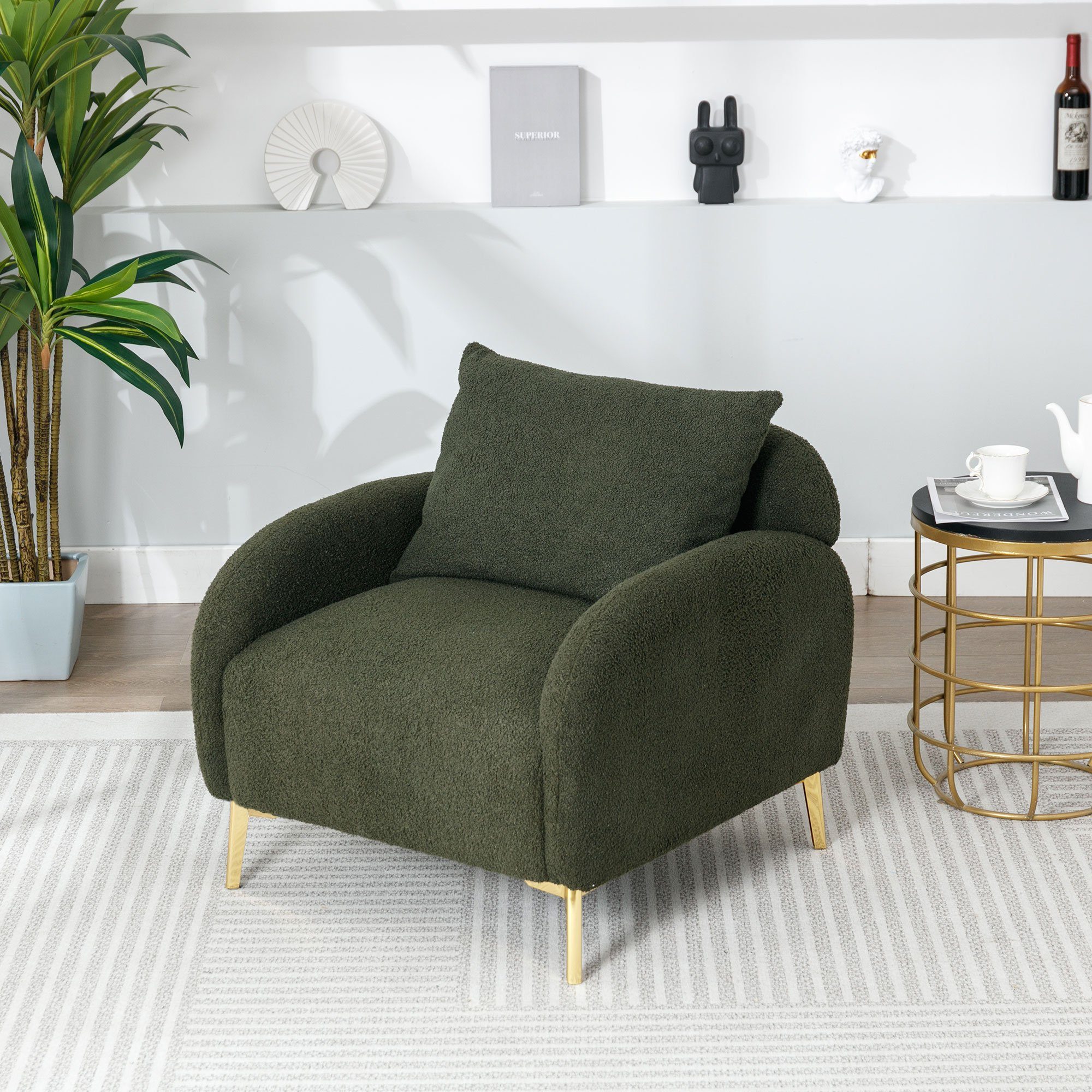 REDOM Sessel Loungesessel Polstersessel Armlehnensessel, mit Kissen