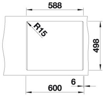 Blanco Granitspüle ETAGON 6, eckig, 51/60 cm, (1 St), inklusive 2 Gratis ETAGON-Schienen aus Edelstahl