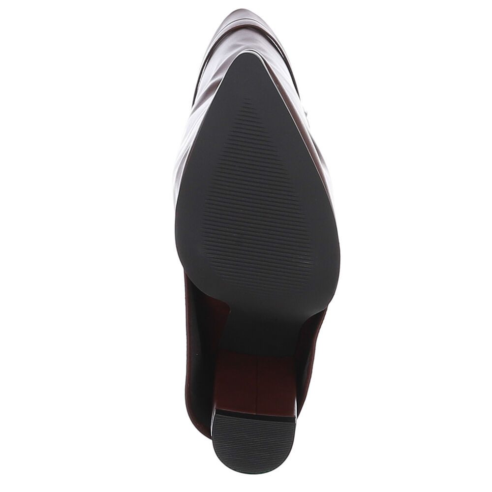 Ital-Design Modische Stiefel mit Blockabsatz und eleganten Details High-Heel-Stiefel (90482803) Blockabsatz Stiefel in Weinrot