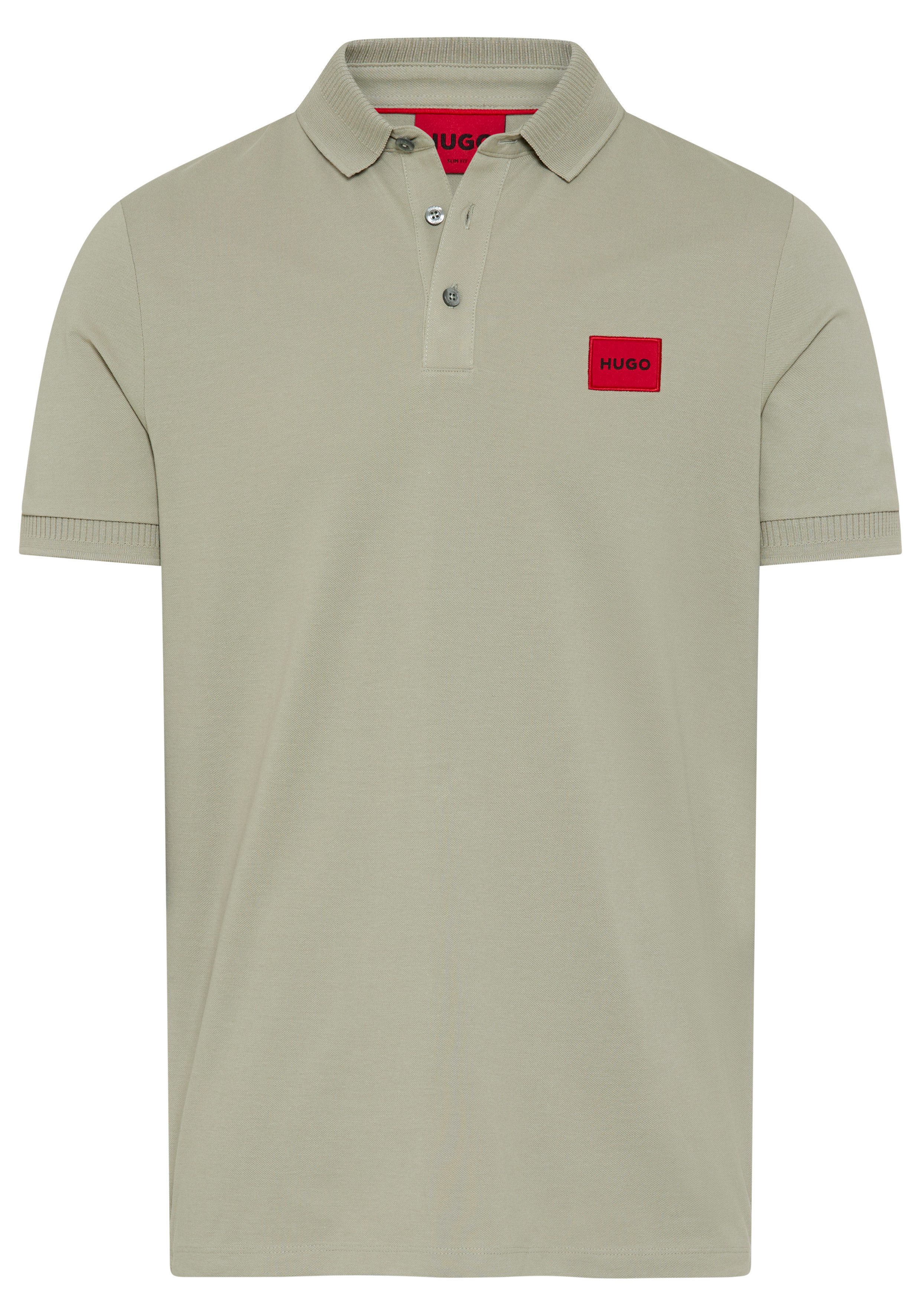 HUGO Poloshirt Dereso Slim Fit, Kurzarm, HUGO Weblabel
