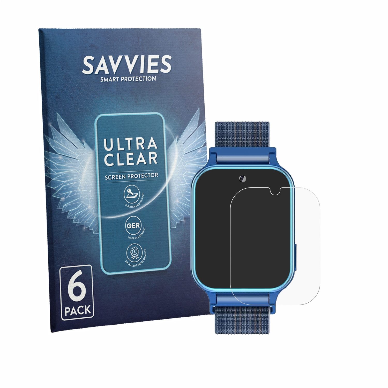 Savvies Displayschutzfolie Schutzfolie für Pthtechus LT37 1.85", 6 Stück, Displayschutz Schutz Folie Klar Transparent
