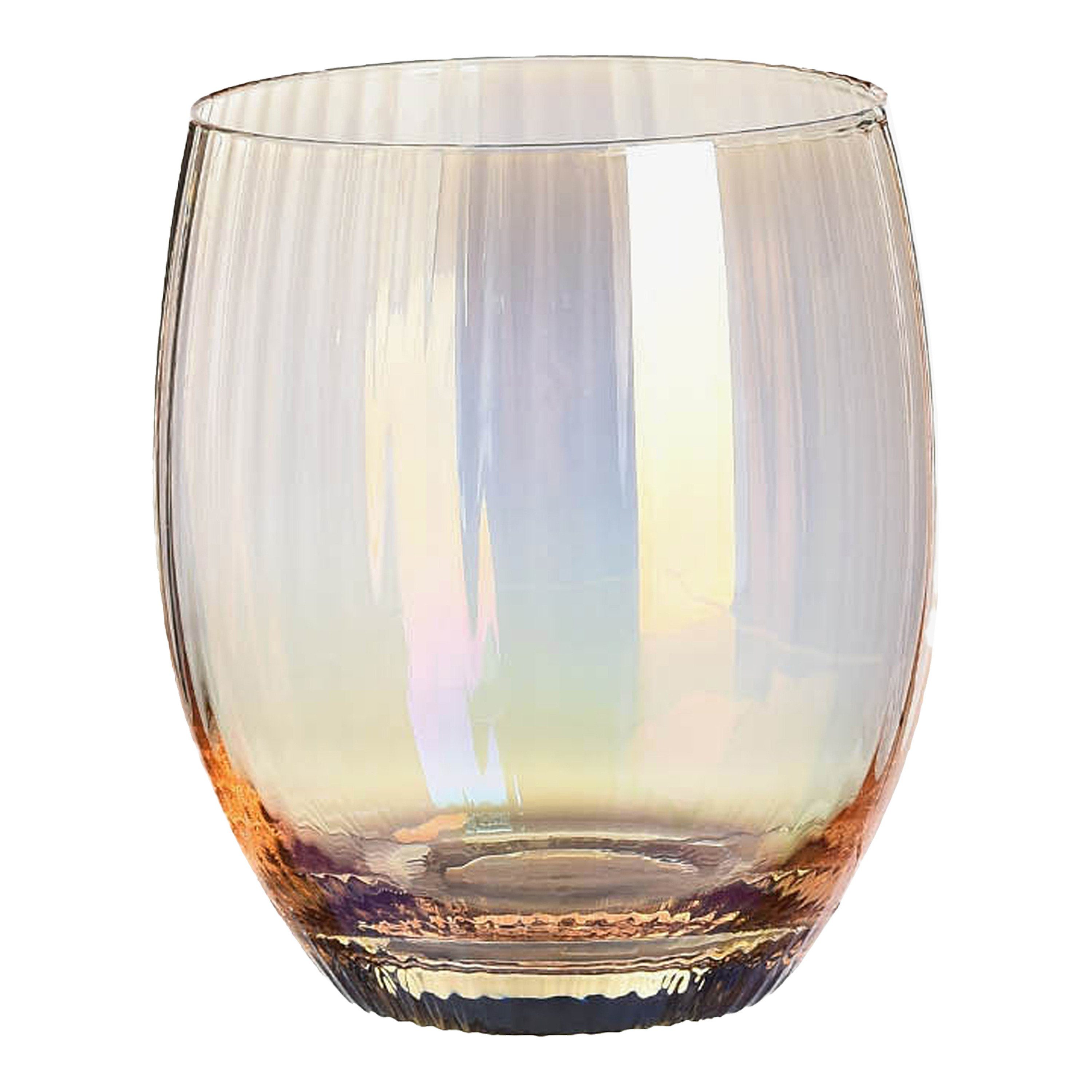 Depot Glas Trinkglas Fancy, 100% Glas, aus Glas, Ø 9 Zentimeter, H 10.5 Zentimeter