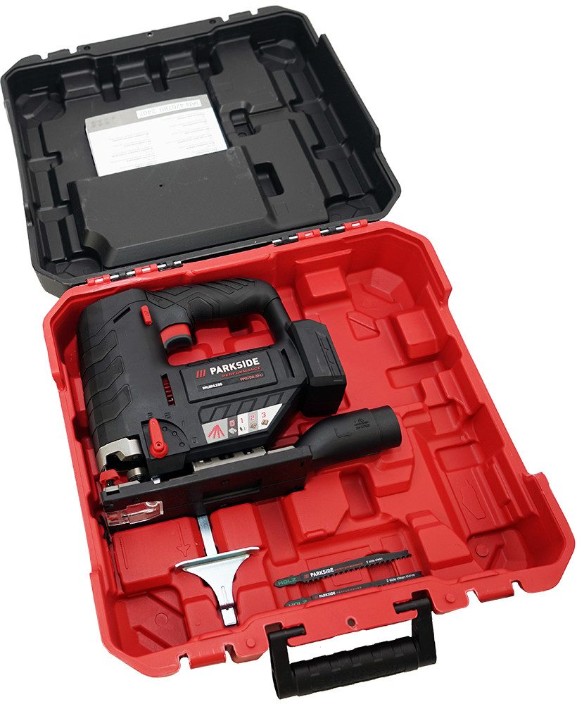 PARKSIDE PERFORMANCE® Akku-Stichsäge 20V Akku Stichsäge PPSTDA 20 (ohne Akku), 5 wählbare Schnittwinkel