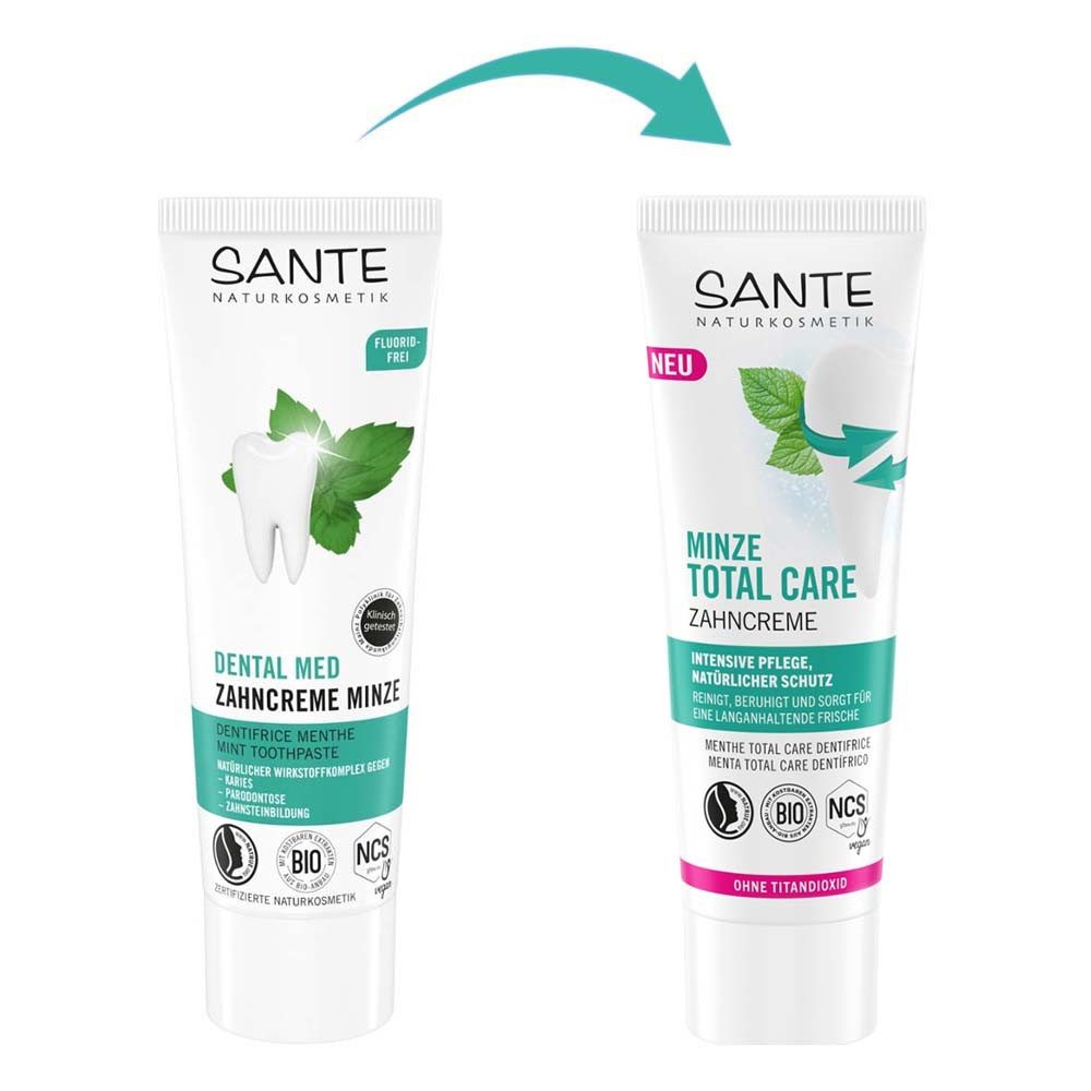 SANTE Zahnpasta Zahncreme - Minze 75ml 6er Pack