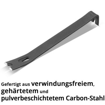 STAHLWERK Nageleisen Brechstange / Brecheisen / Nageleisen 375 mm, (Packung, 1-tlg), Stemmeisen mit Kuhfuß aus Carbon-Stahl