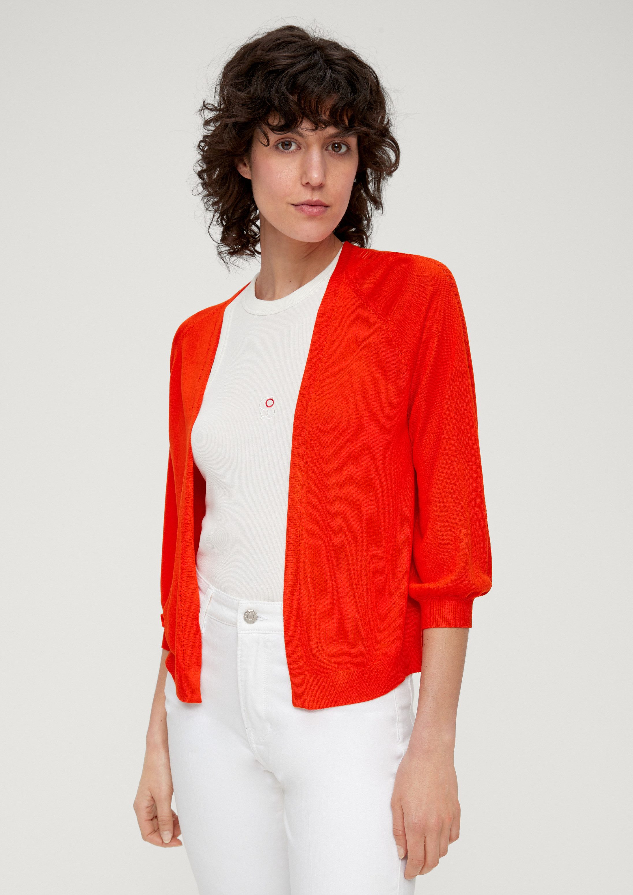s.Oliver Cardigan Strickjacke Leichte Strickjacke aus Viskose