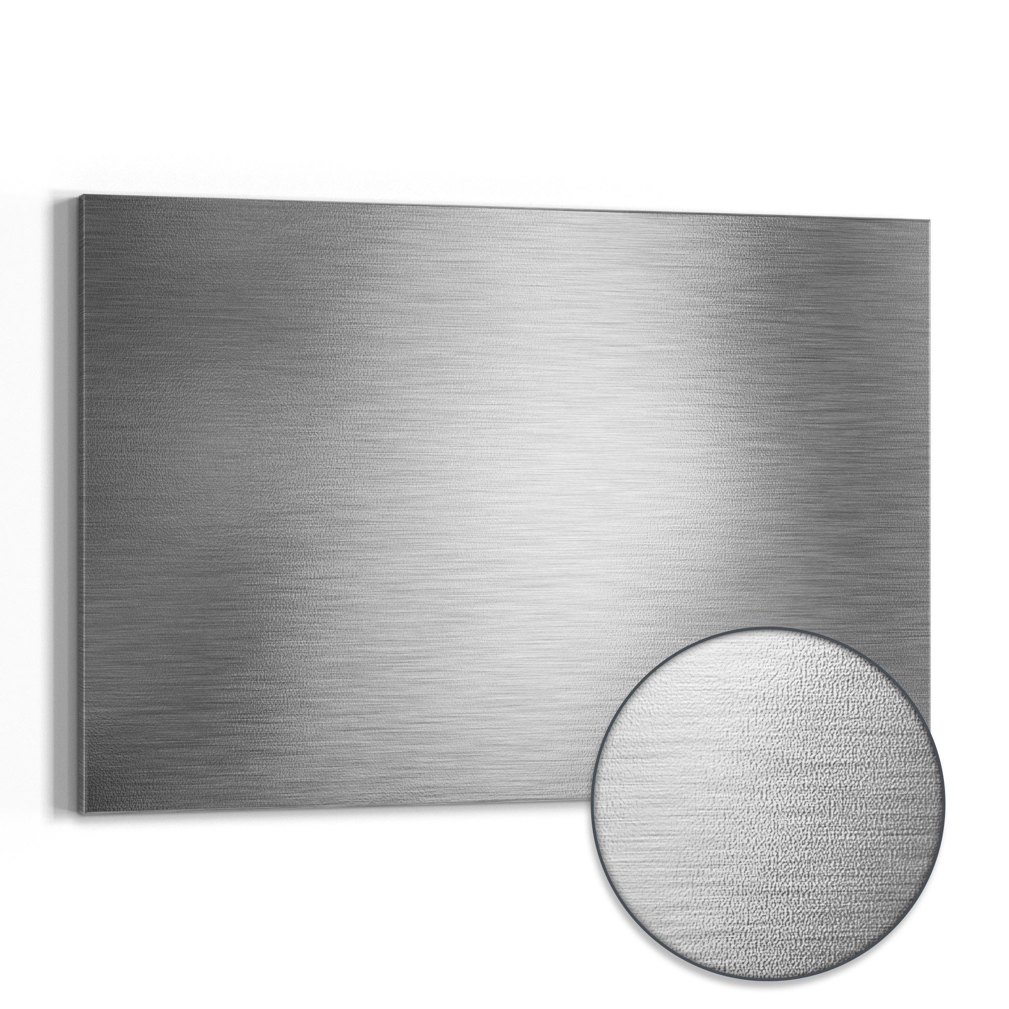 DEQORI Magnettafel 'Gebürsteter Stahl', Metall Whiteboard für alle Magnete, Magnetboard magnetisch