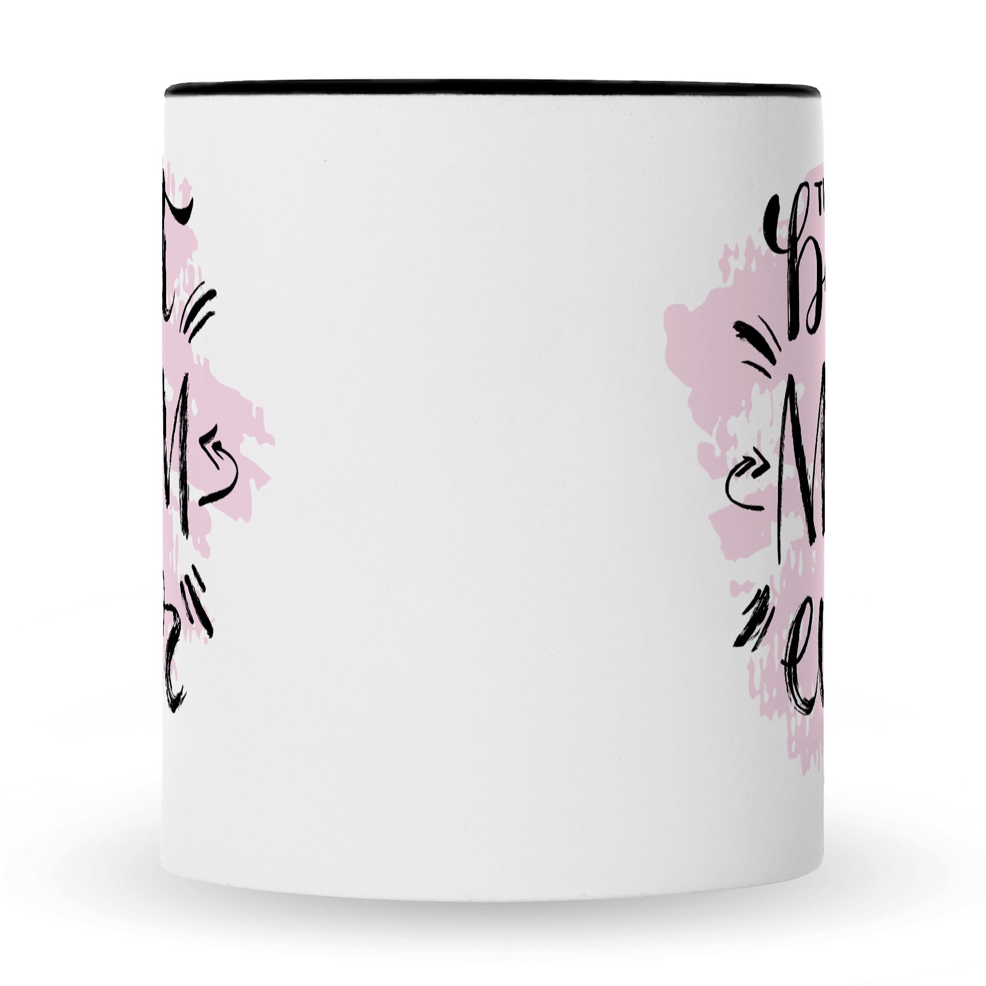 GRAVURZEILE Tasse mit Spruch The best Mom ever, Keramik, Farbe: Schwarz & Weiß