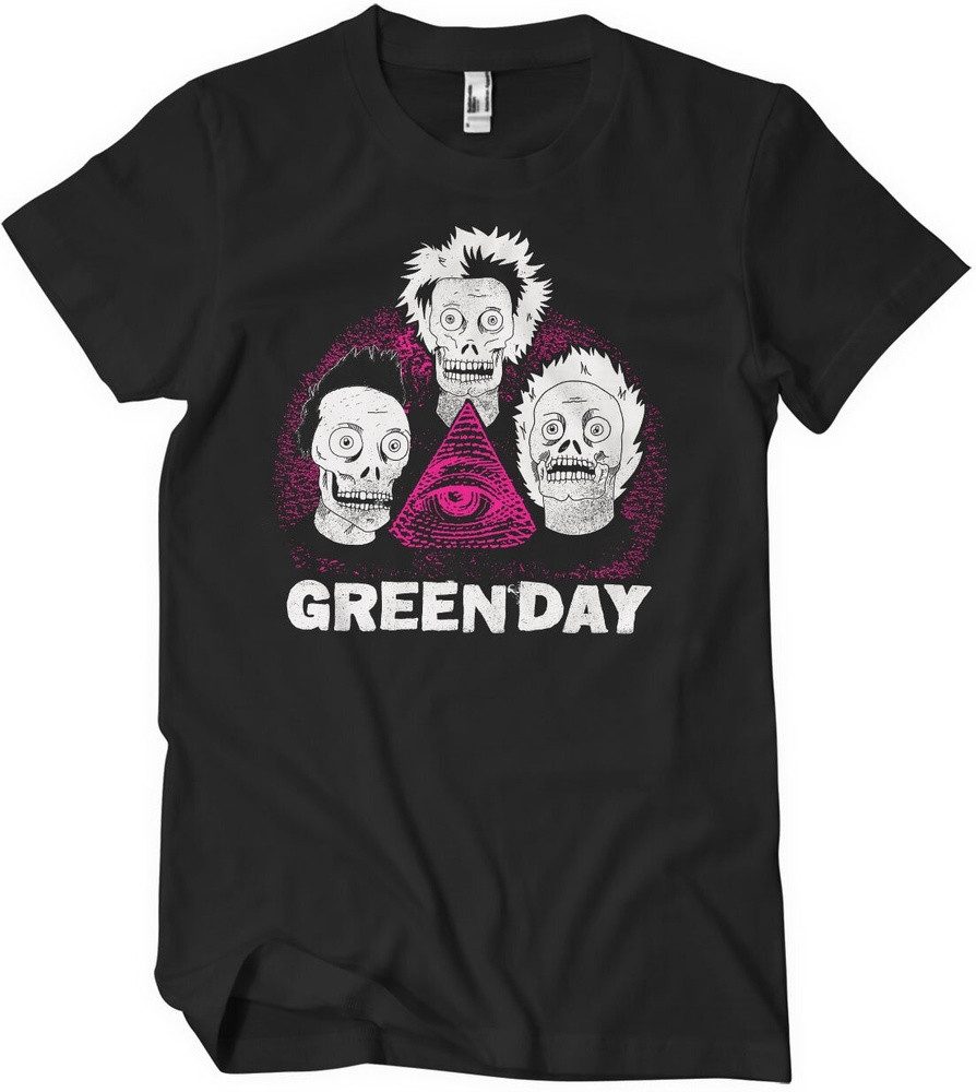 Green Day T-Shirt Skulls T-Shirt