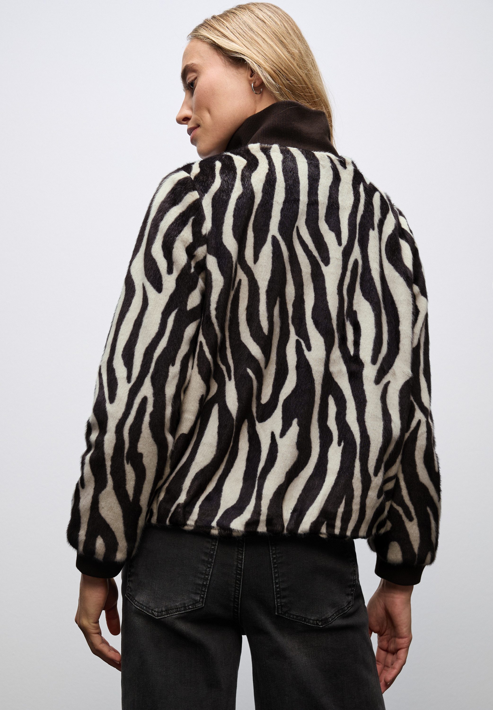 STREET ONE Blouson Fake Fur Zebra günstig online kaufen