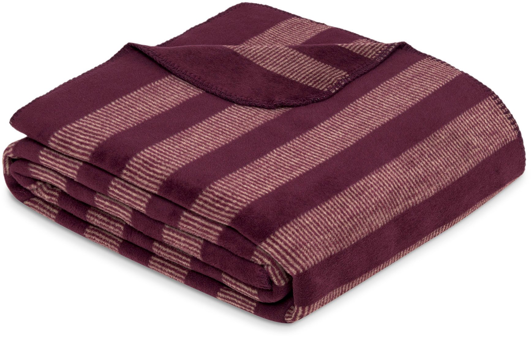 Wohndecke Wohndecke s.Oliver, IBENA, in zeitlosem Streifen-Look