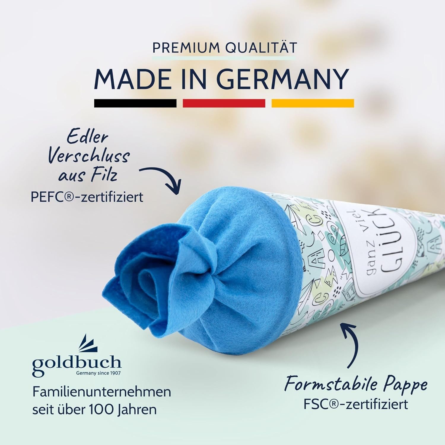 Goldbuch Schultüte GOLDBUCH Geschenktüte 35 cm Schule – Bild 4 von 4