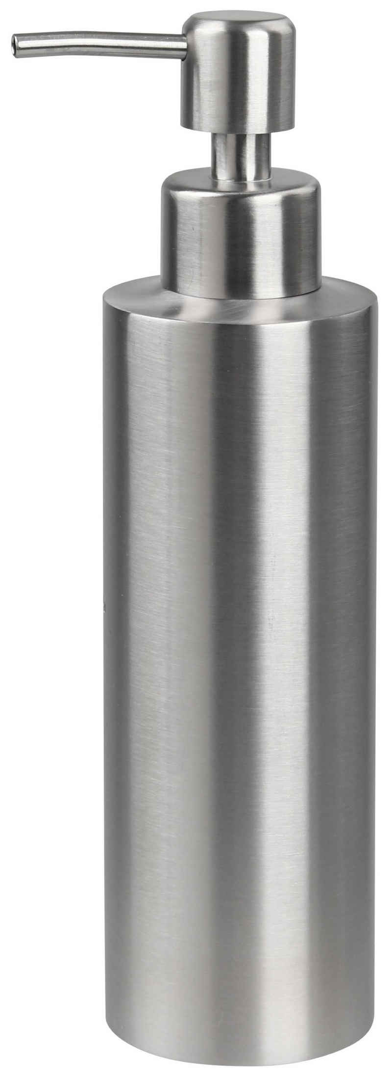 FACKELMANN Seifenspender Seifenspender aus Edelstahl Silber Matt – Fassungsvermögen von 350 ml