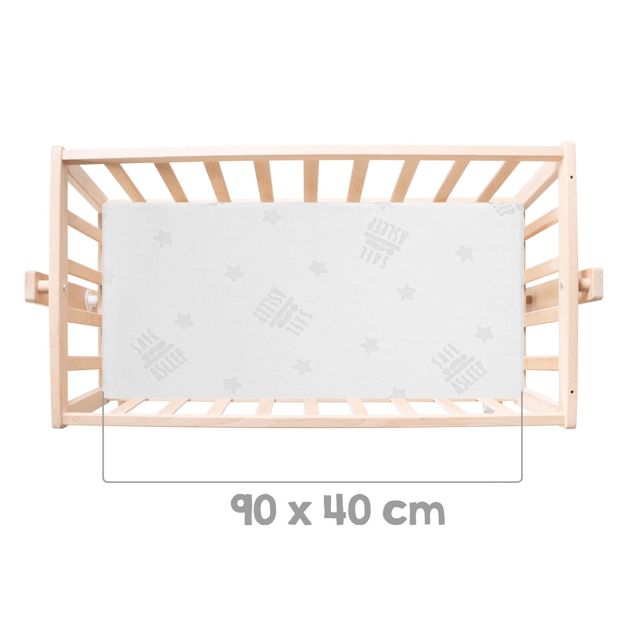roba® Babybett Komplettwiegenset, mit Rollen inkl. Bettausstattung & Himmel