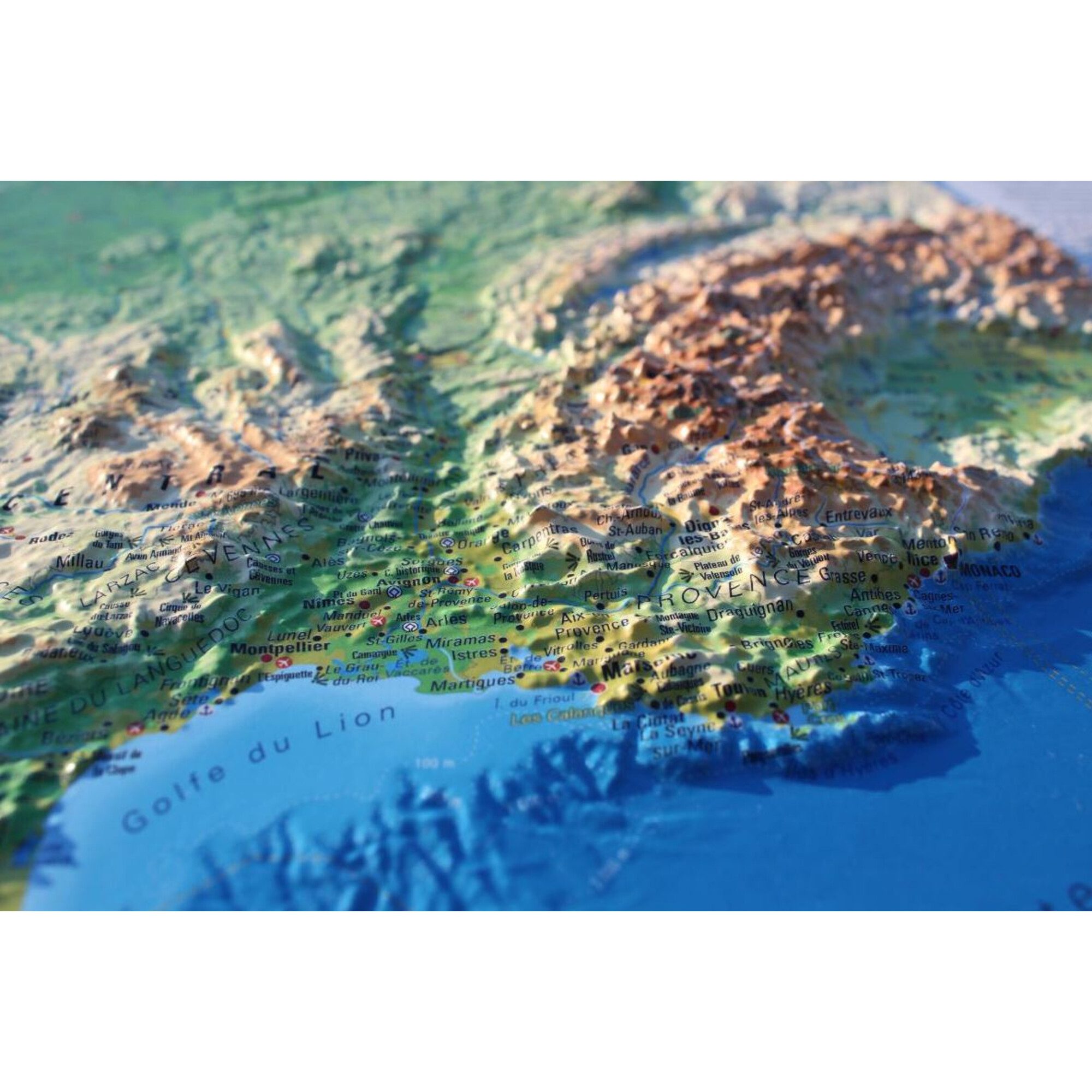 3Dmap Globus 3Dmap Landkarte La France Physique (petite)