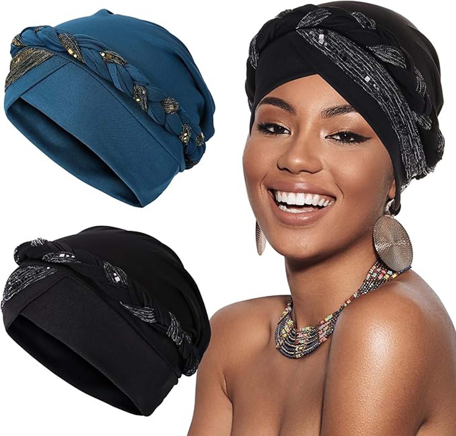 Zaewry Kopftuch Chemo Turban für Damen, Kopfbedeckung Beanie Mütze