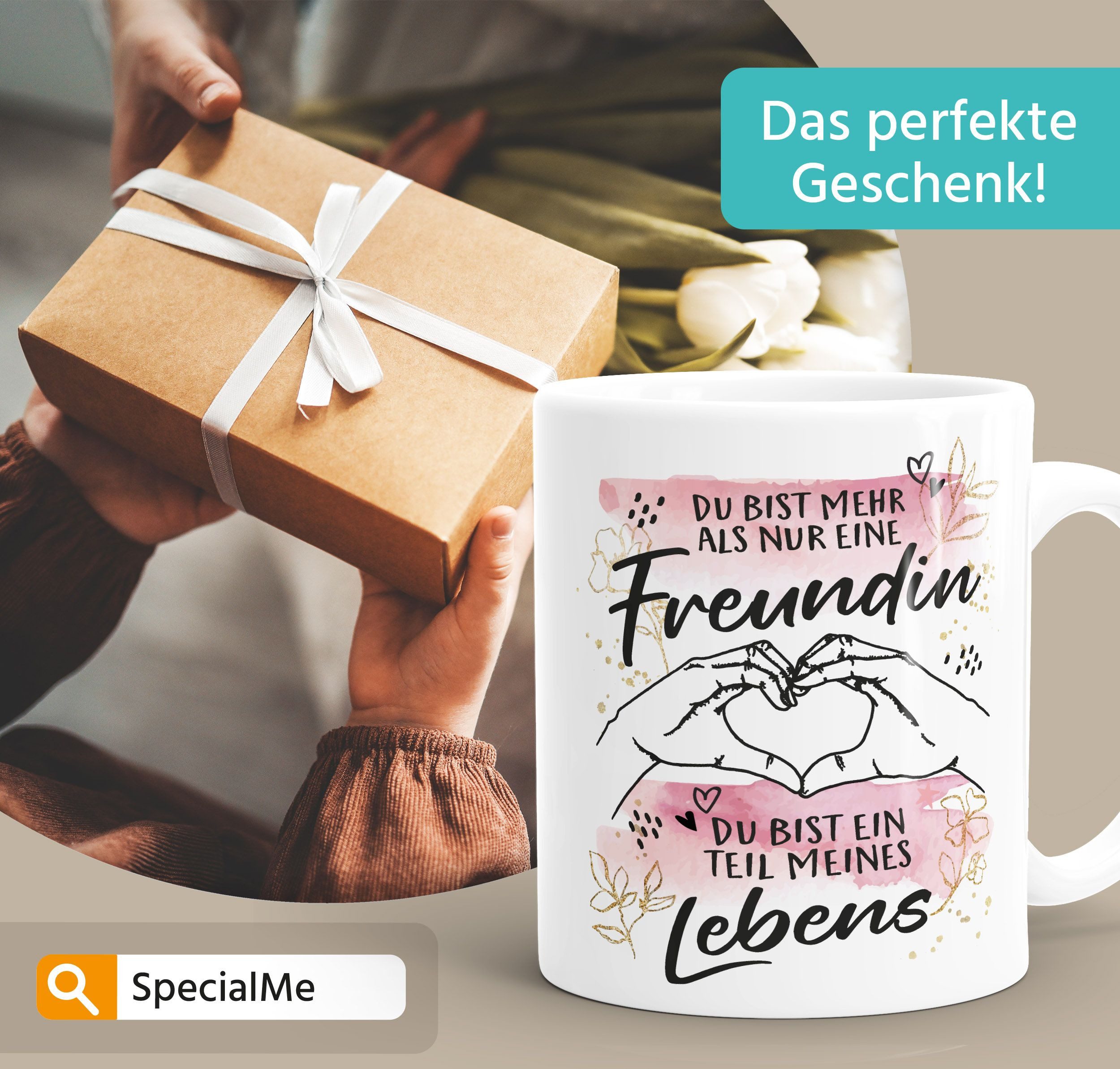 SpecialMe Tasse Tasse beste Freundin Spruch Du bist nicht nur eine Freundin Geschenk, Keramik – Bild 4 von 5