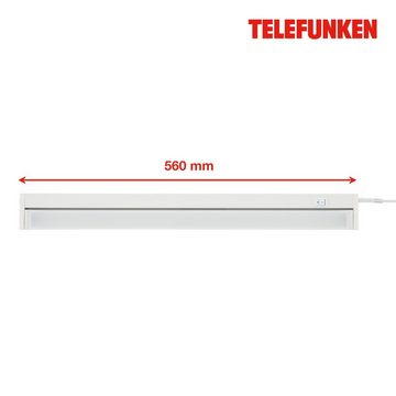 Telefunken LED Unterbauleuchte 600106TF, LED fest verbaut, Neutralweiß, Unterbauleuchte 8,5W 1000lm 4000K 55x6,1x2,4cm