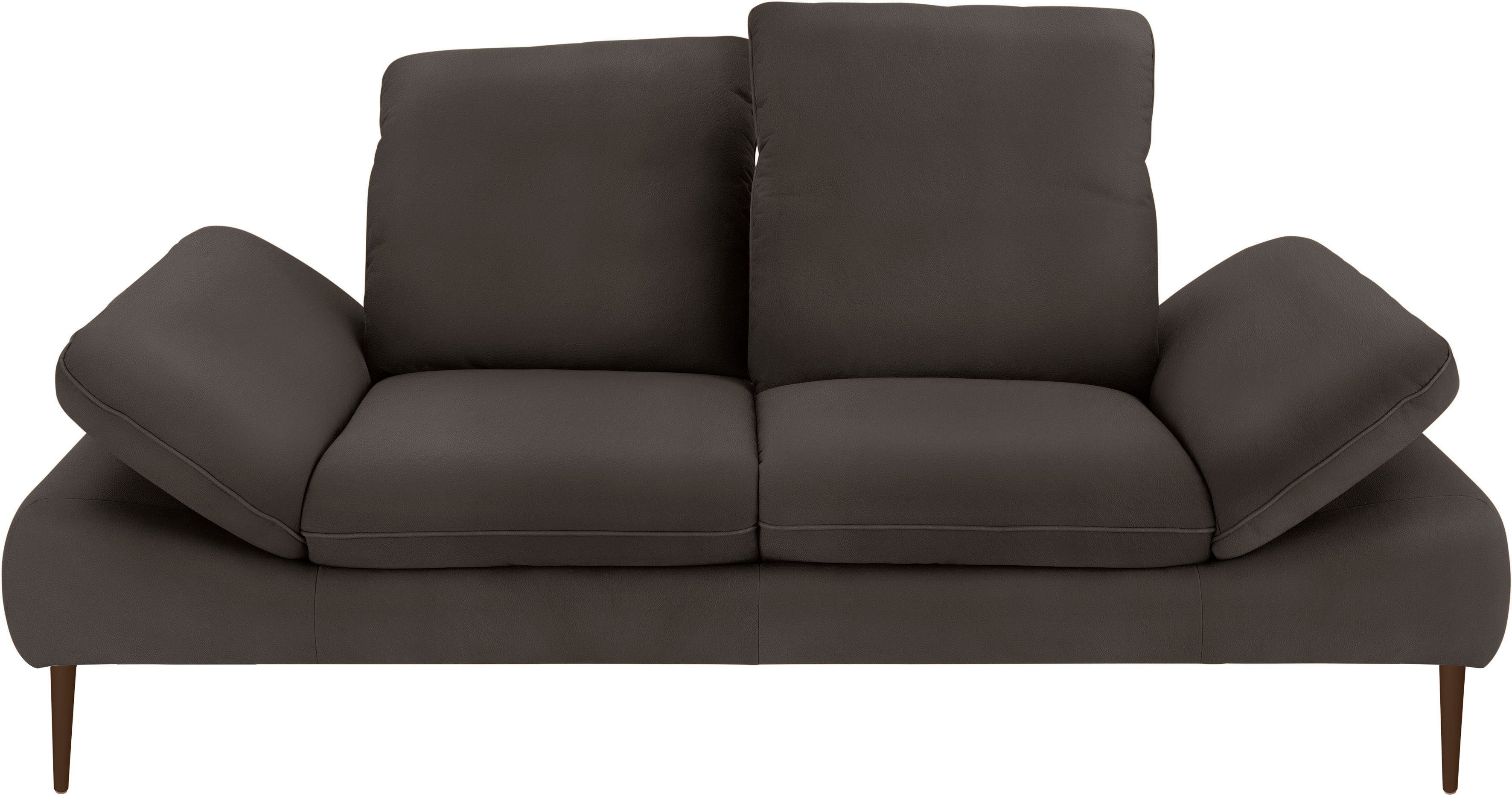 232 cm W.SCHILLIG enjoy&MORE, Füße Breite pulverbeschichtet, Sitztiefenverstellung, bronze 2,5-Sitzer