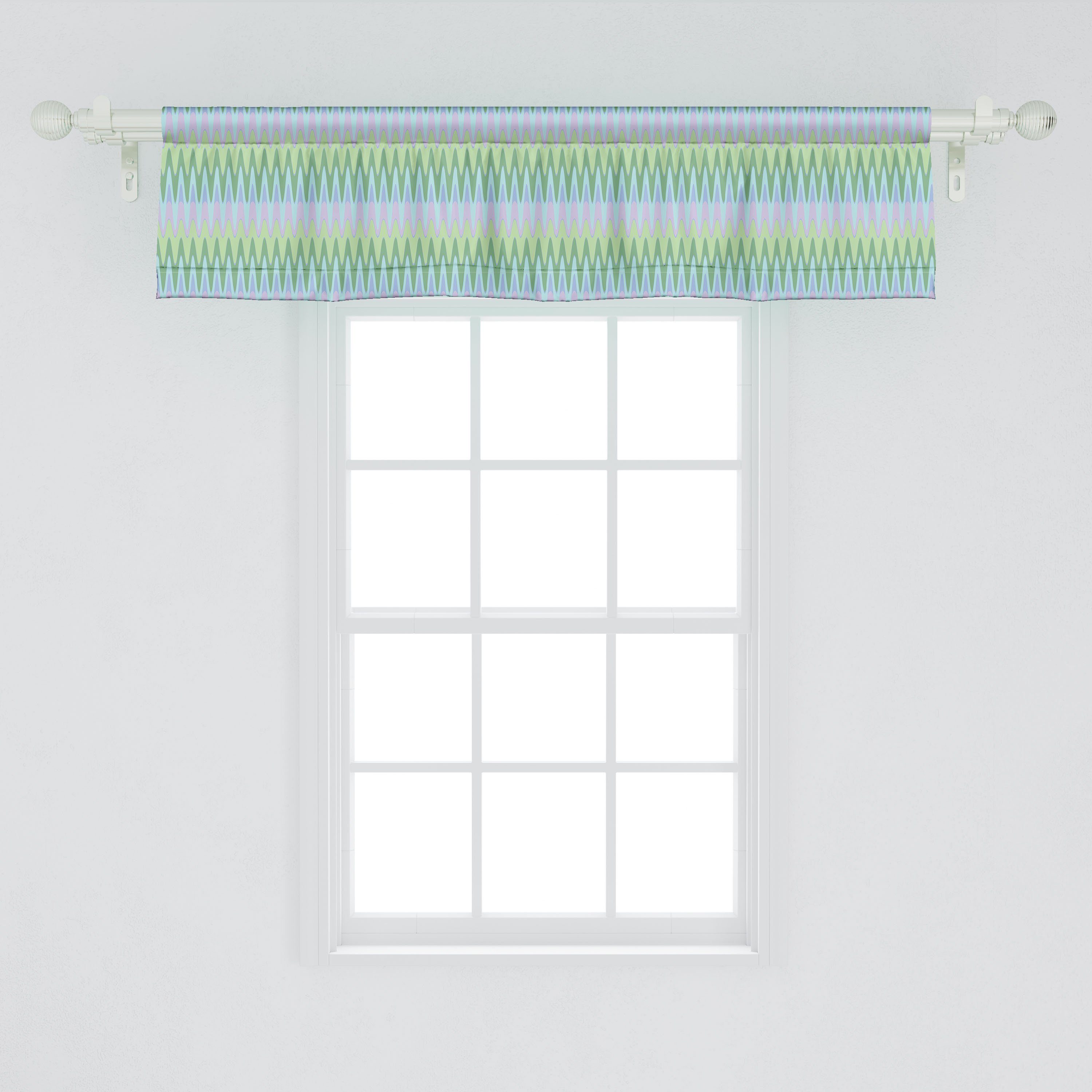 Scheibengardine Vorhang Volant für Schlafzimmer Grün Stangentasche, Wellen Abakuhaus, und Dekor Küche mit Lila Moderne Microfaser