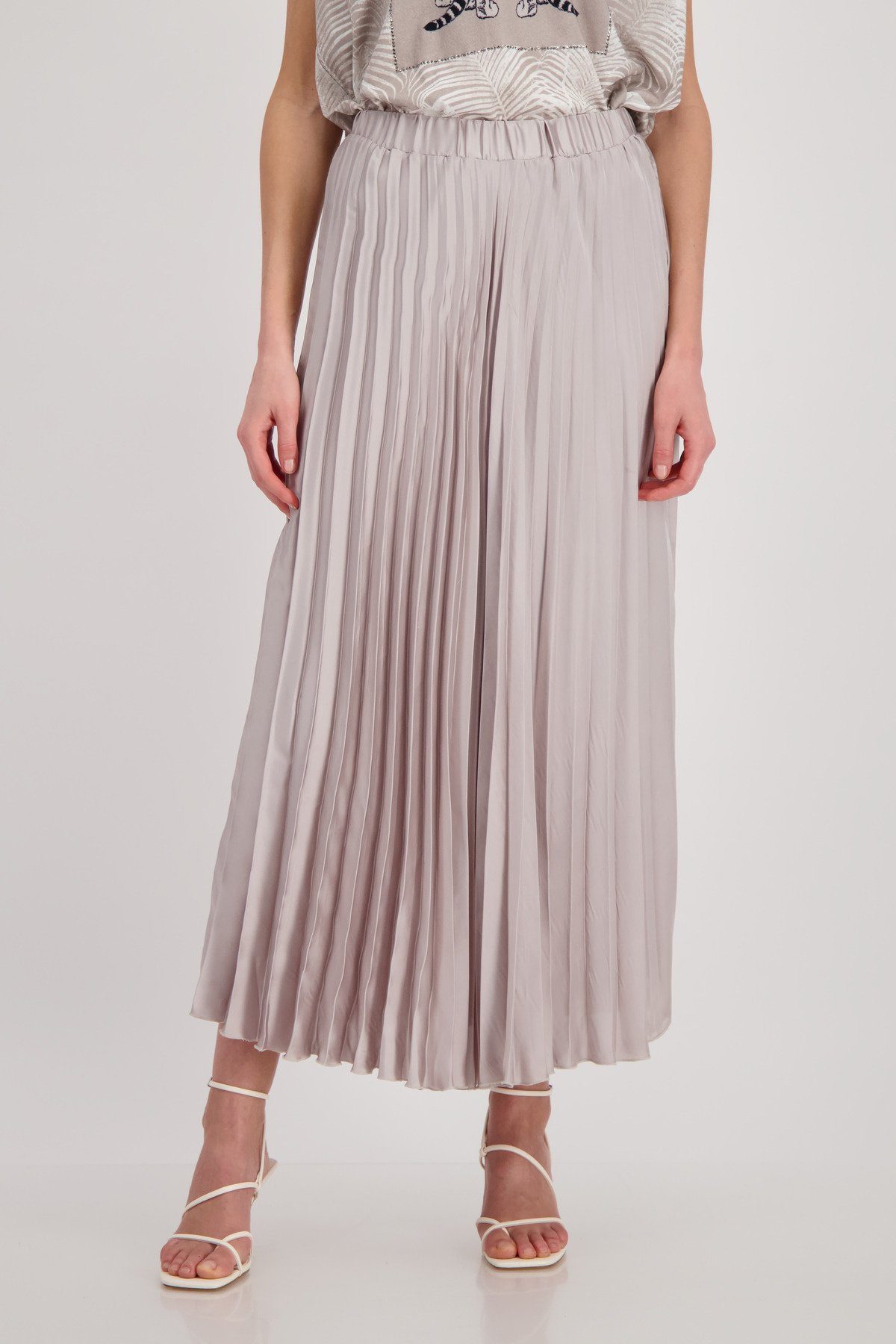 Monari Faltenrock Maxi Plissee Rock mit Gummizug