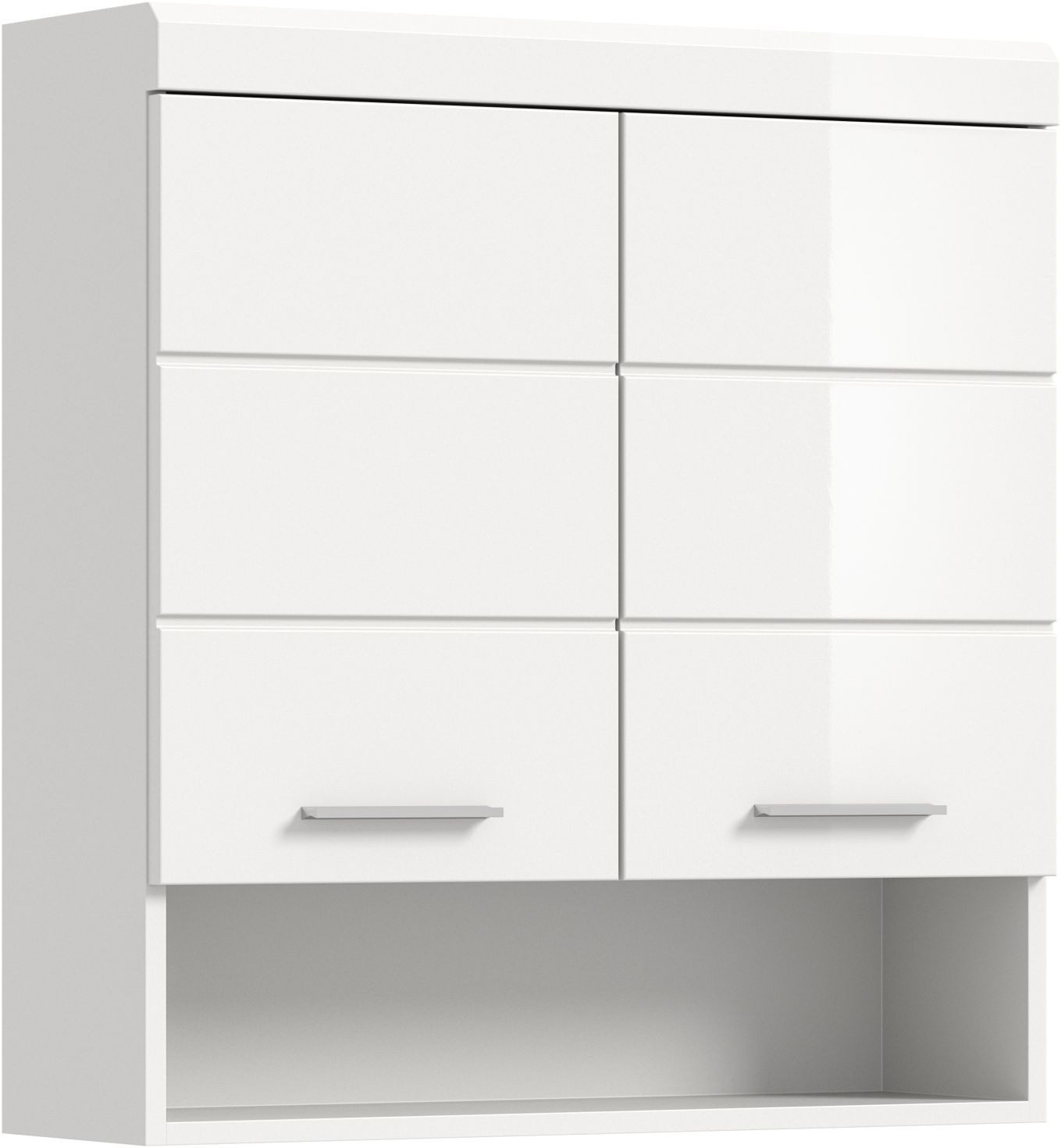 xonox.home Hängeschrank Weiß Hochglanz Melamin Modern 74x79x24 cm