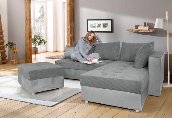 COLLECTION AB Ecksofa 30 Jahre Jubiläums-Modell ITALIA L-Form, mit Bettfunktion - Einrichtungsbeispiel