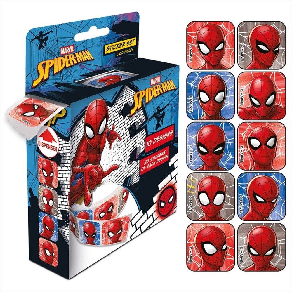 Pyramid International Aufkleber Spiderman Faces 200-teiliges Aufkleber-Set