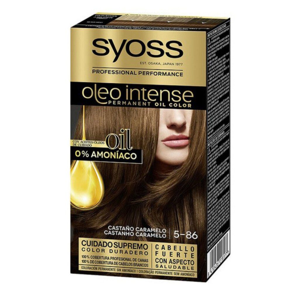 Syoss Mascara Oleo Intense Permanent Hair Color 5-86 Caramel Brown