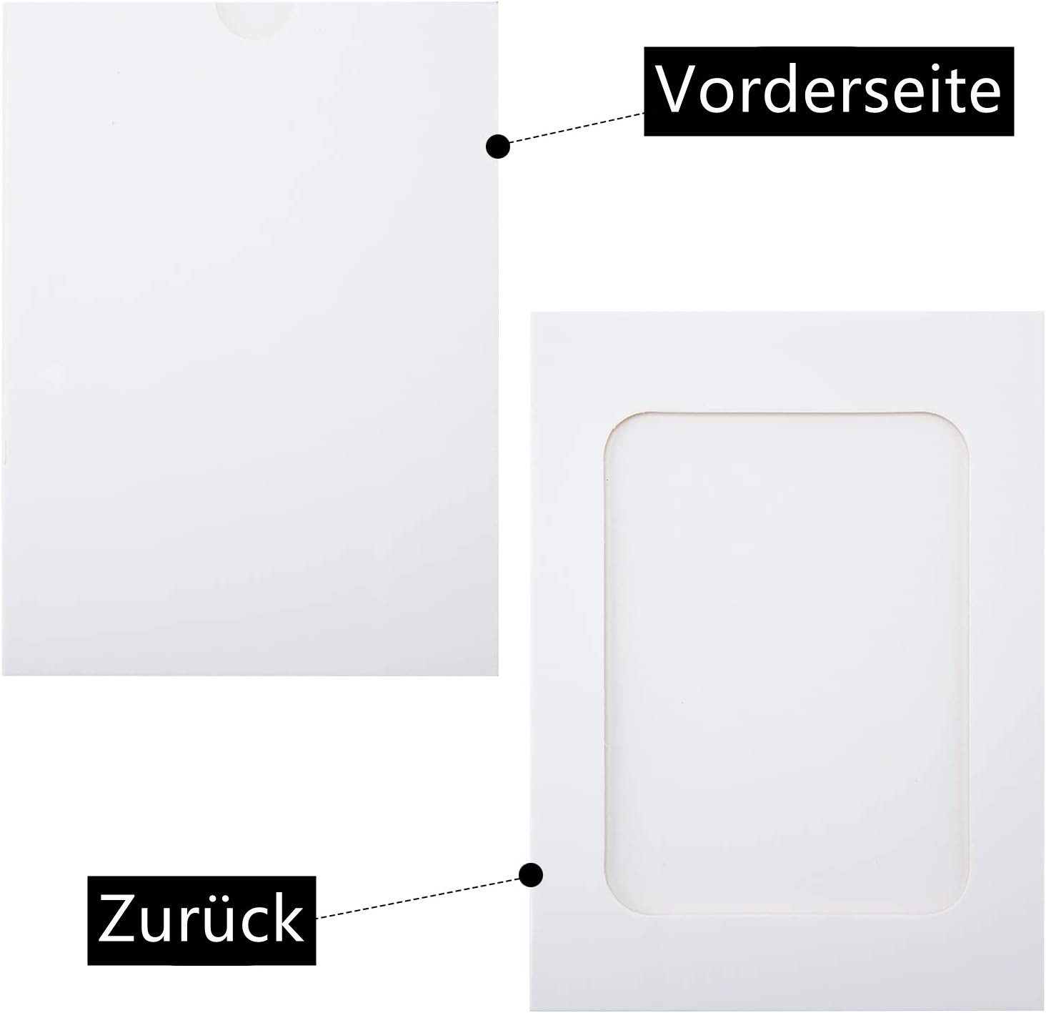 Refttenw Bilderrahmen-Set 20-St Papier-Fotorahmen mit Holzclips und Schnüren, für 4x6 Zoll Fotos