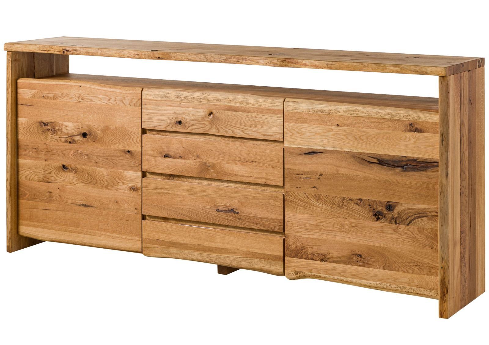 Massivmoebel24 Sideboard PURE OAK (Massivholz), Sideboard Wildeiche 210x45x96 natur geölt PURE OAK #701