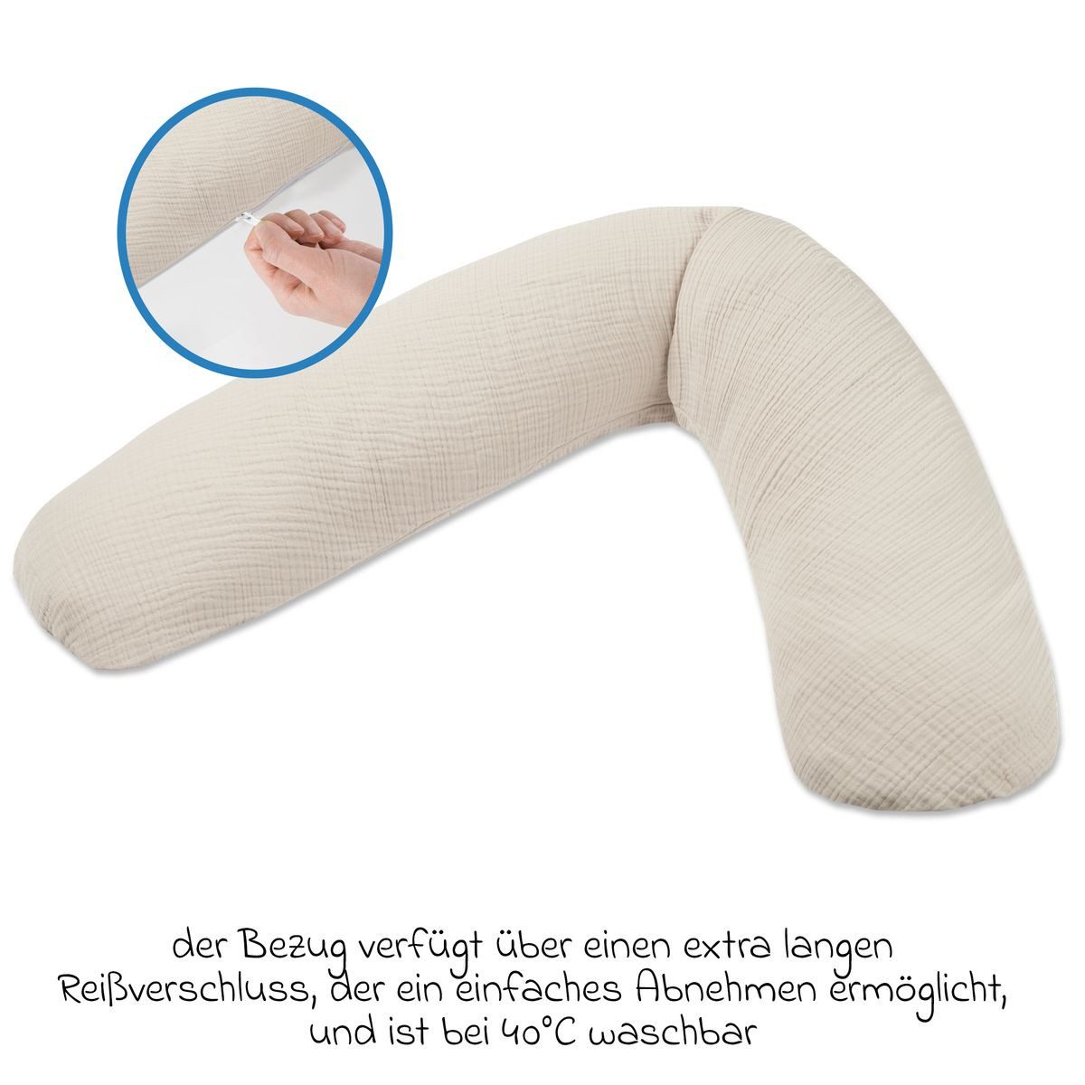 Theraline Stillkissen Dodo Premium - Sandbeige, Lagerungskissen, Seitenschl günstig online kaufen
