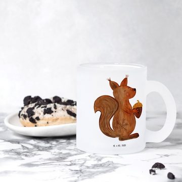 Mr. & Mrs. Panda Teeglas Eichhörnchen Weihnachten - Transparent - Geschenk, Nikolaus, Advent, Premium Glas, Außerordentliches Design