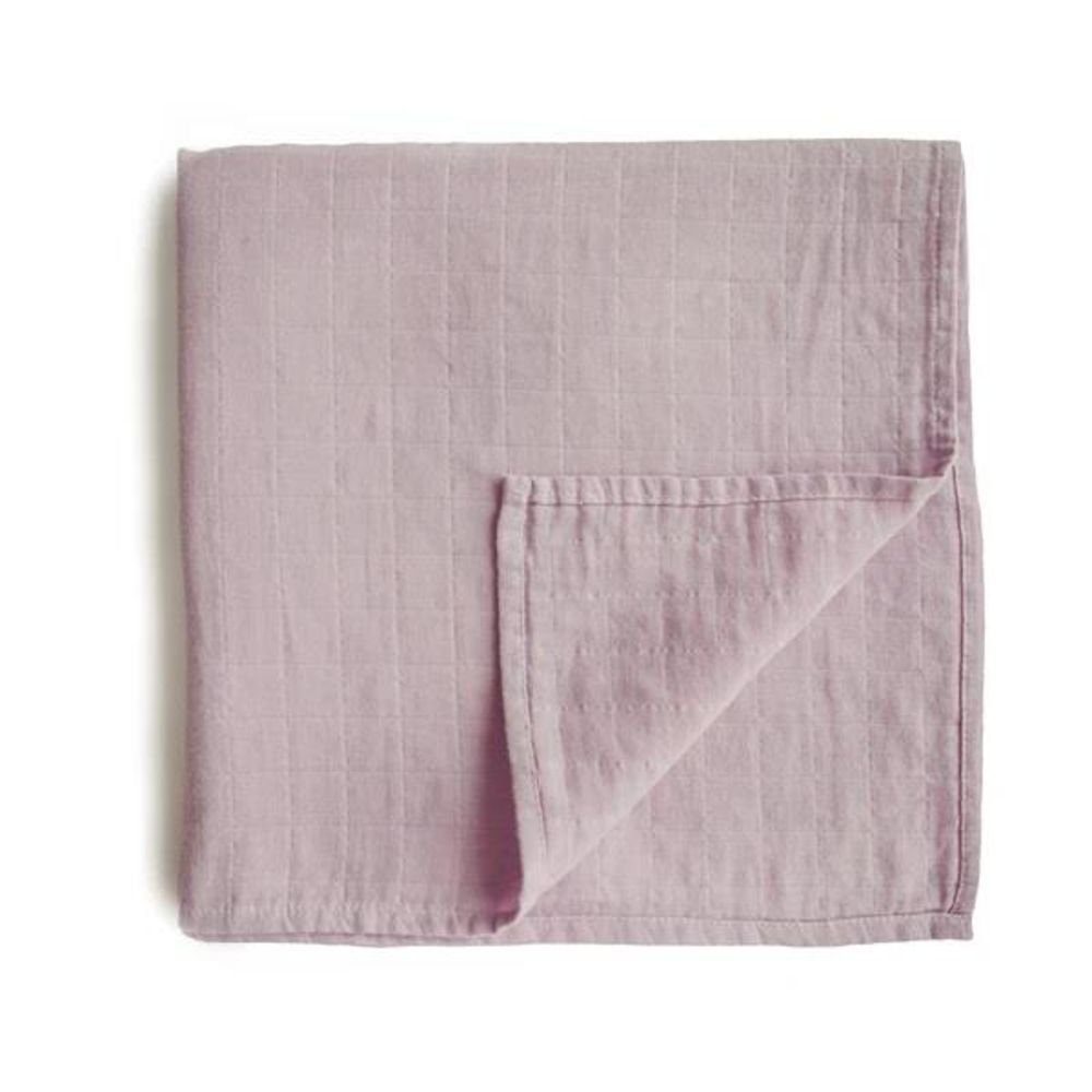 Spucktuch Bio-Baumwolle Mullwindel Decke Mauve, Soft Lila Musselin Wickeldecke Stoffwindeln Mushie Babydecke