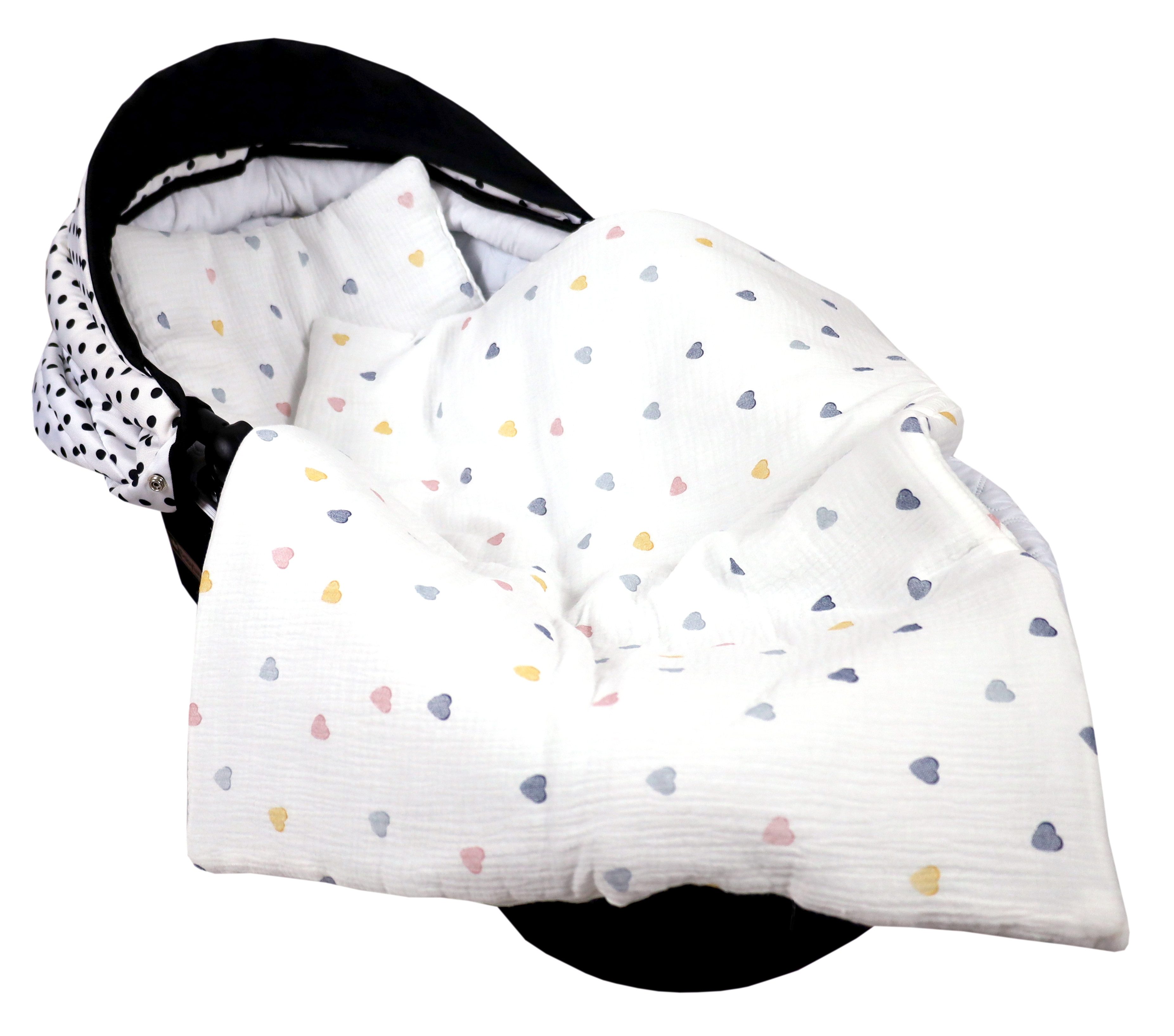 Babydecke BabyLux Babydecke Musselin Kinderwagendecke Kuscheldecke 75x60cm MPM