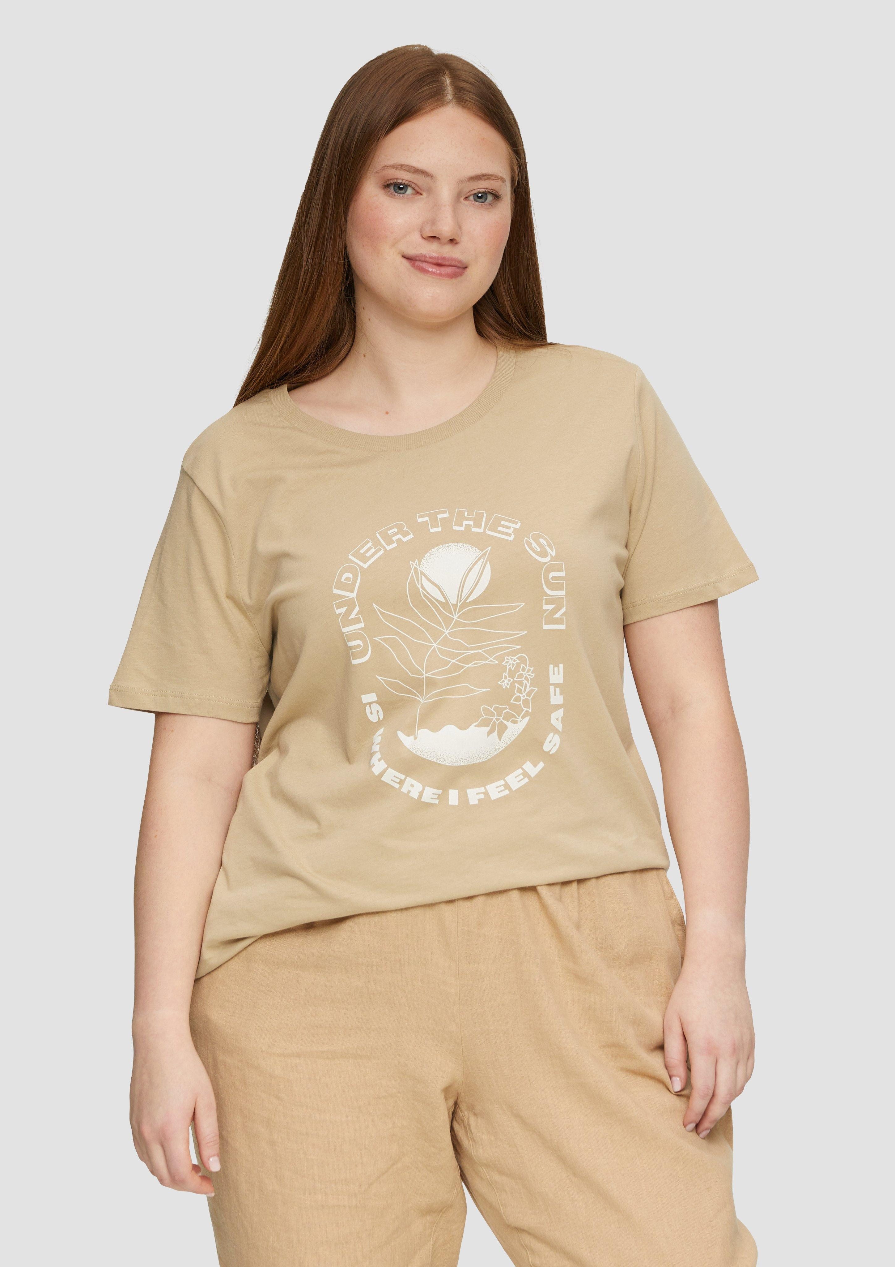 QS Kurzarmshirt T-Shirt aus Baumwolle mit günstig online kaufen