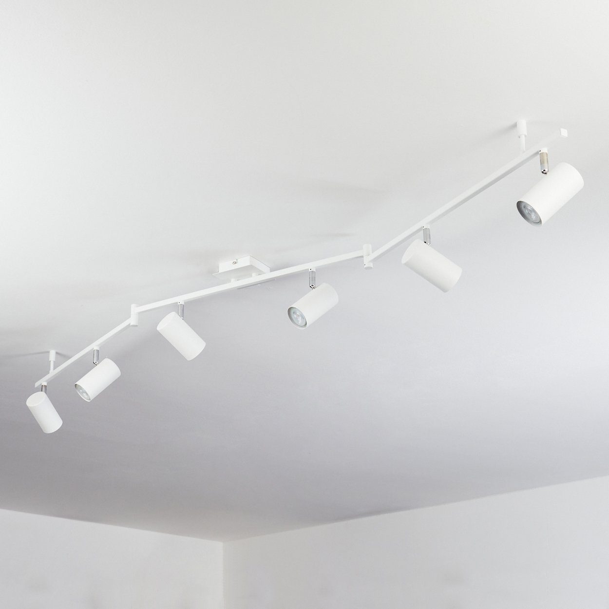 Leuchtenarmen, GU10 in moderne hofstein ohne Leuchtmittel, 25 »Gambellara« aus verstellbaren Deckenleuchte Deckenlampe Weiß/Chrom, und mit max. Metall Strahlern