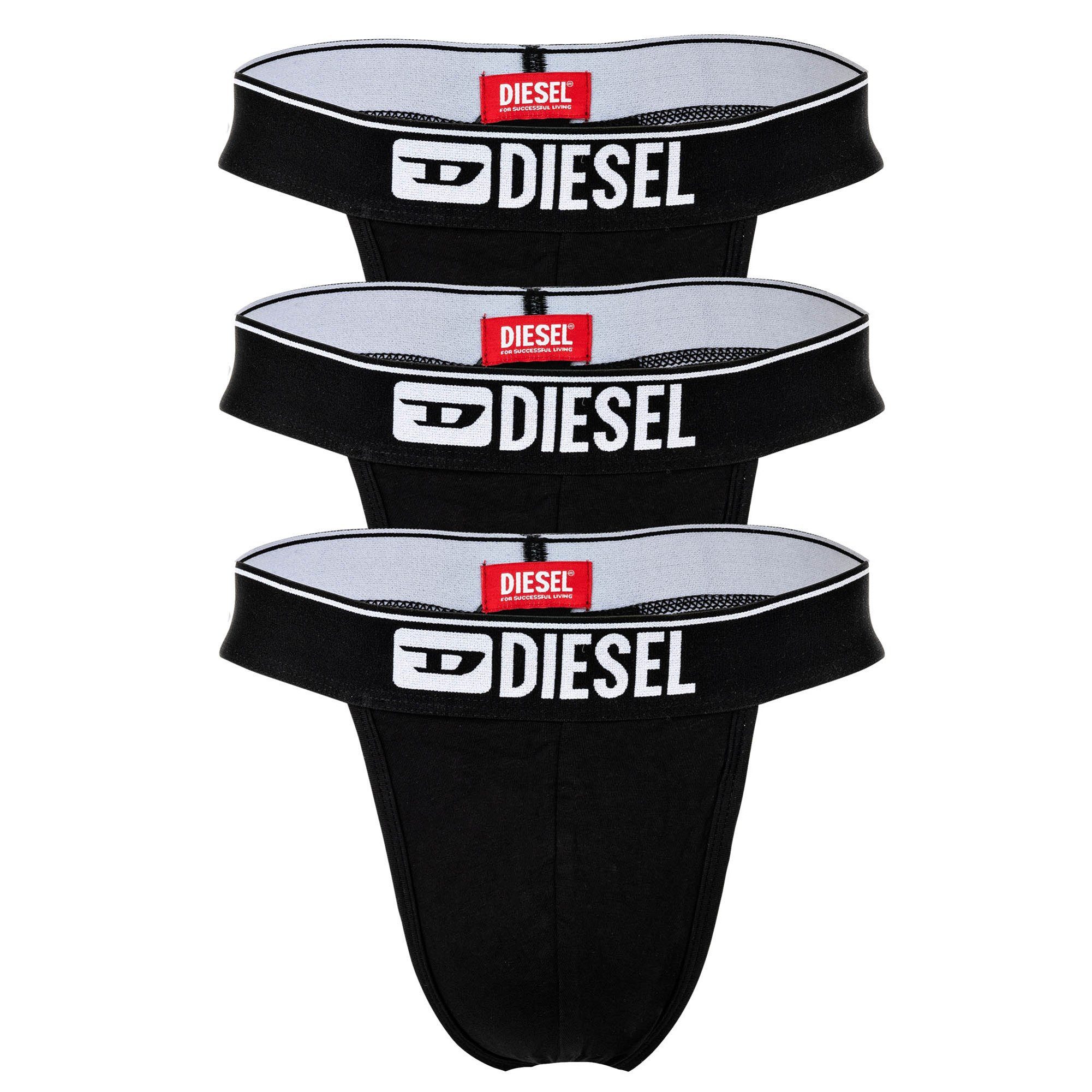 Diesel Tanga Herren String 3er Pack Baumwolle (Packung, 3er Pack)
