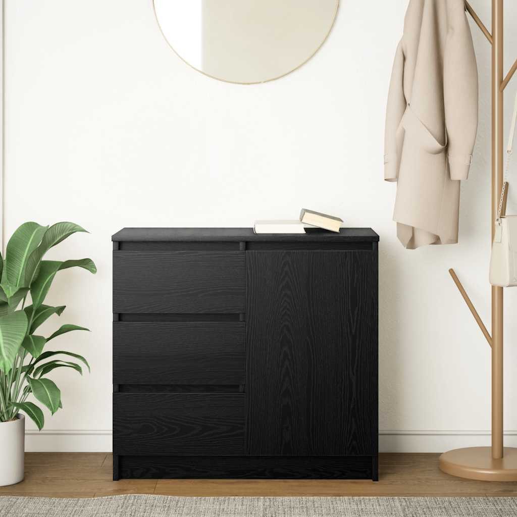 vidaXL Sideboard Sideboard mit Schublade Schwarz günstig online kaufen