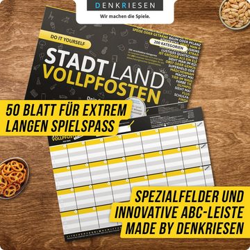 Denkriesen Spiel, STADT LAND VOLLPFOSTEN - Do It Yourself Edition, ab 9 Jahren