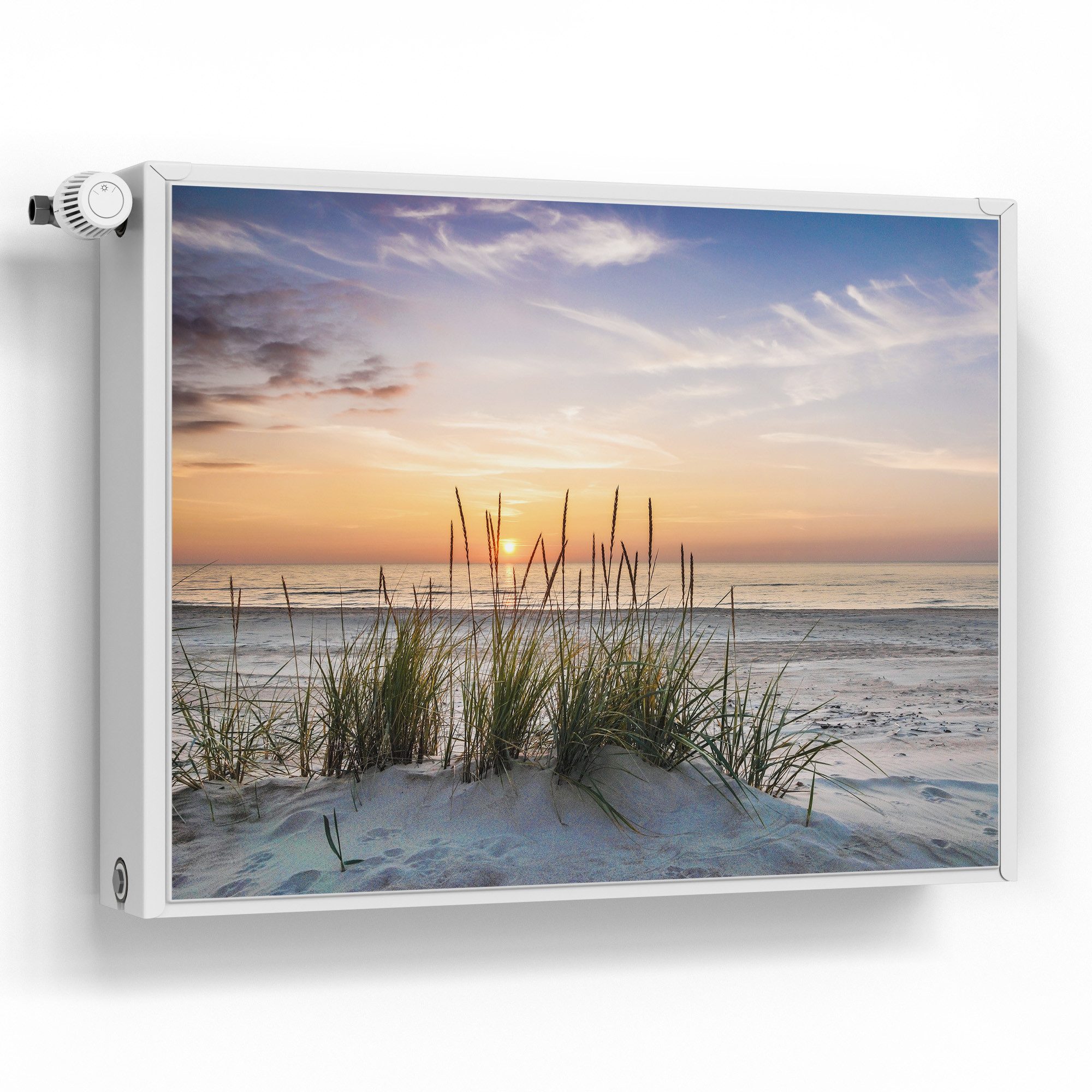 DEQORI Magnetfolie 'Sonnenuntergang am Strand', beschreibbar Heizung Magnetmatte magnetisch Magnetfolie