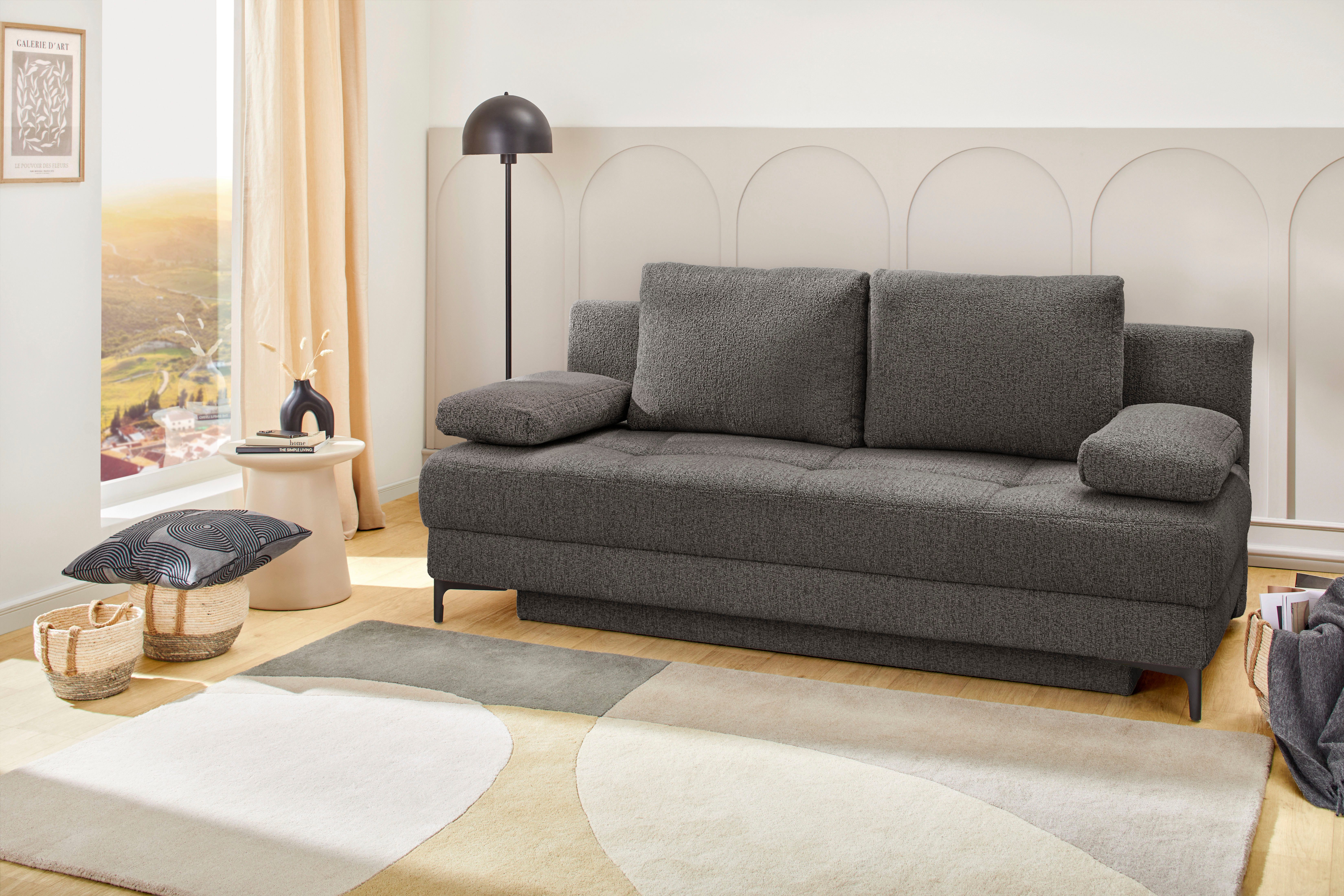 Jockenhöfer Gruppe Schlafsofa Felix, B: 205 cm, Liegefl. 155x201 cm, Dauerschlafsofa, inkl. Topper, inklusive Schlaffunktion und Bettkasten, Federkernpolsterung