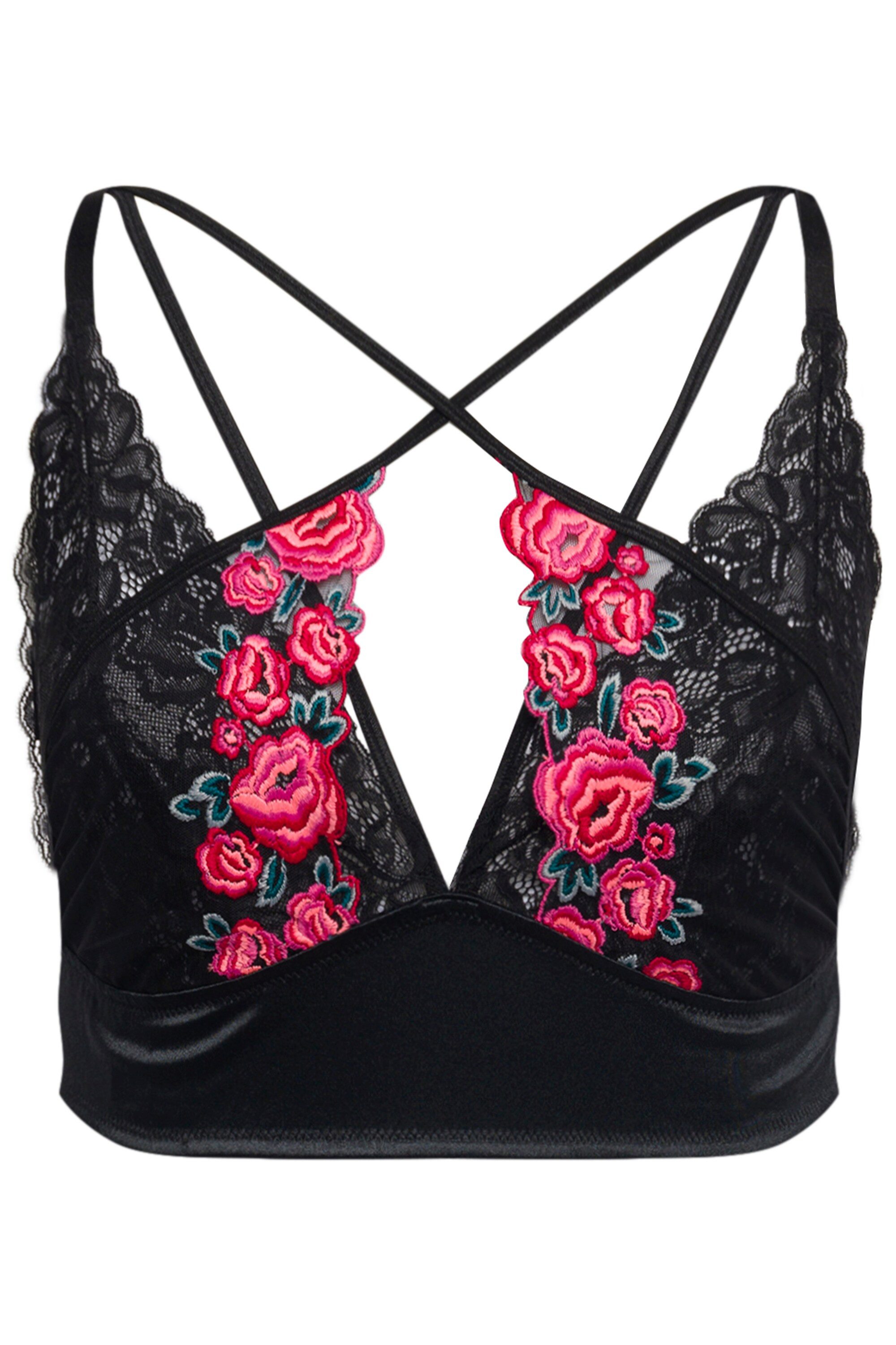 Ulla Popken Soft-BH Bralette Rosenstickerei – Bild 2 von 5