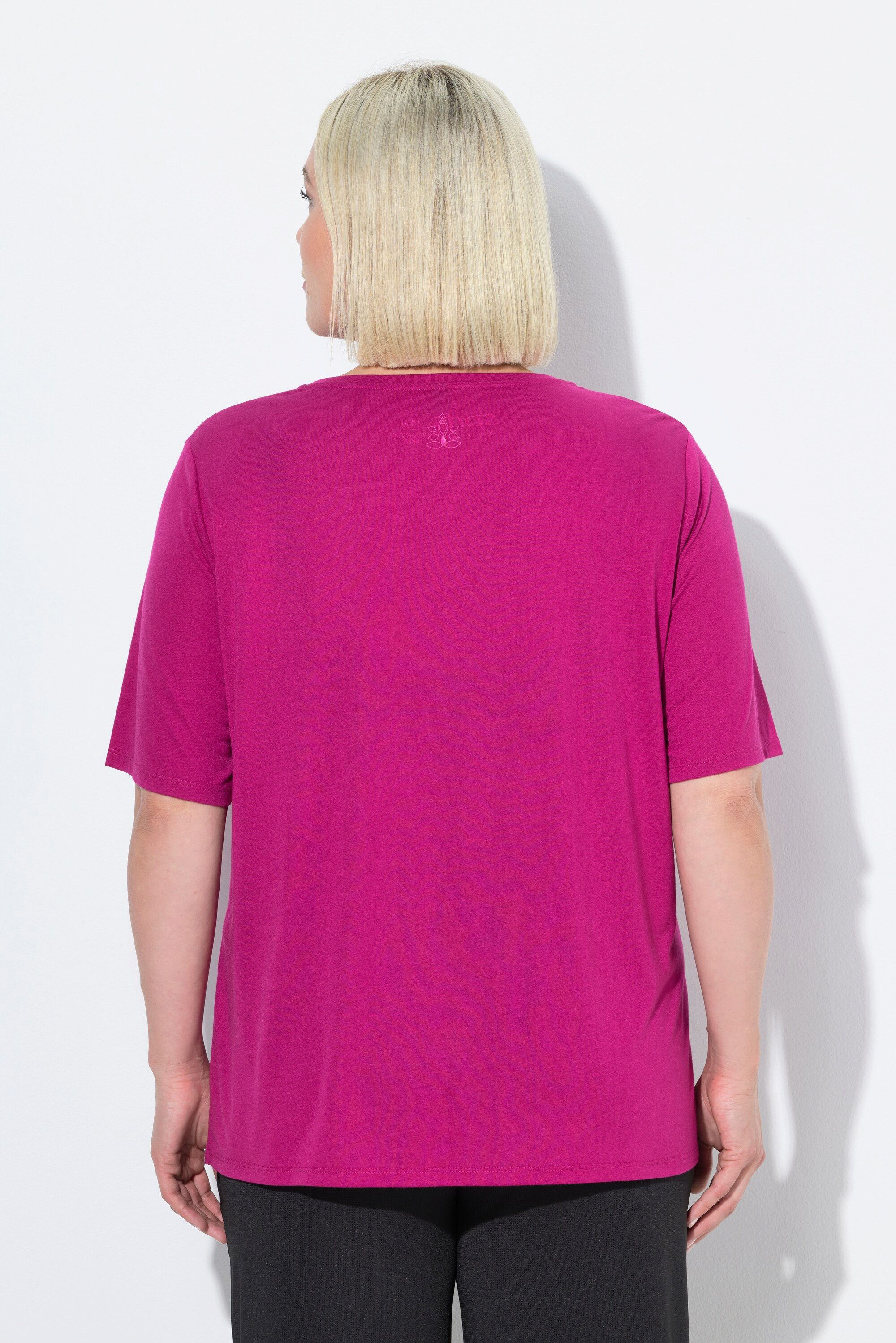 Ulla Popken T-Shirt Funktions-Shirt antibakteriell Rundhals Halbarm