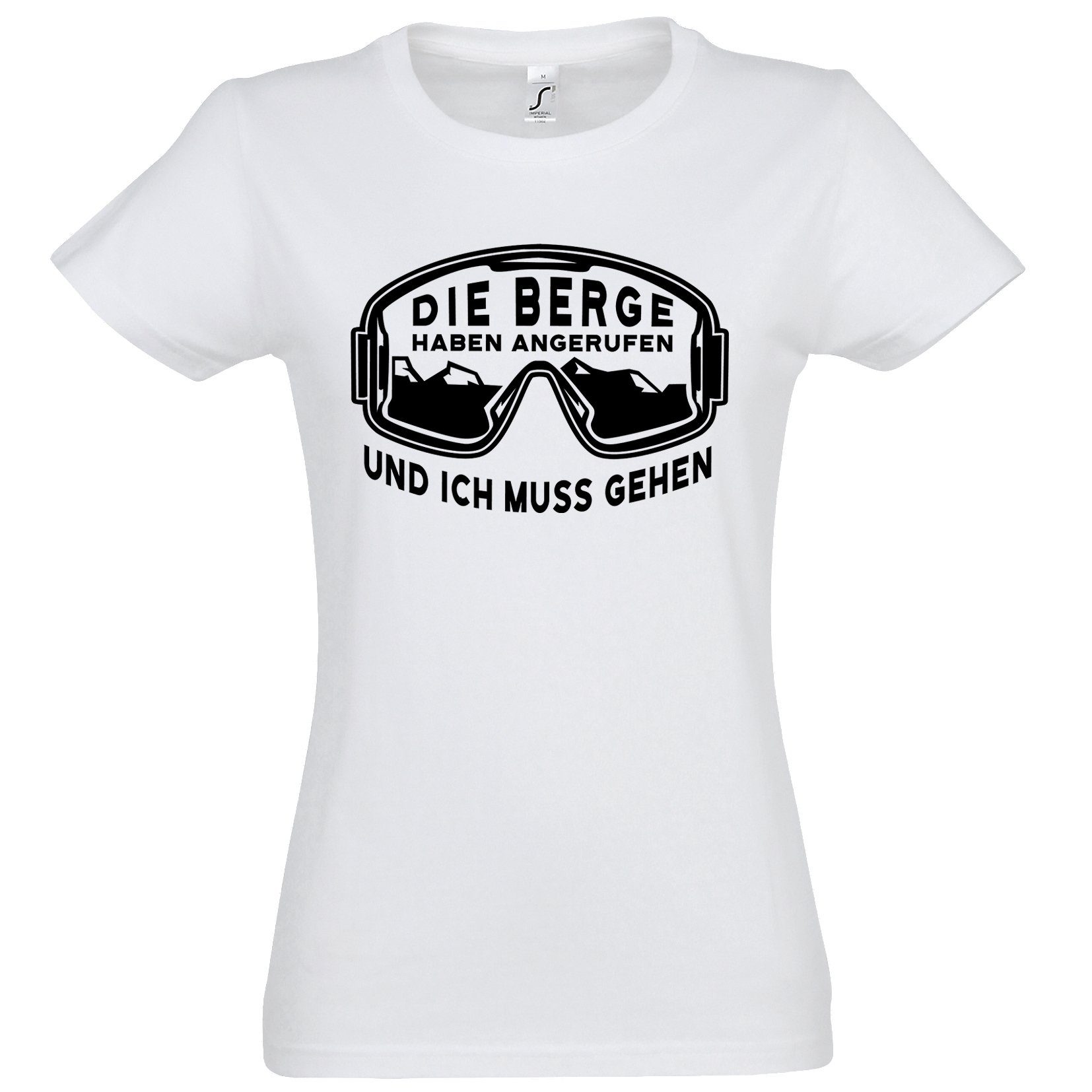 Youth Designz T-Shirt Ich Muss Zu Den Bergen Damen Shirt mit trendigem Frontprint