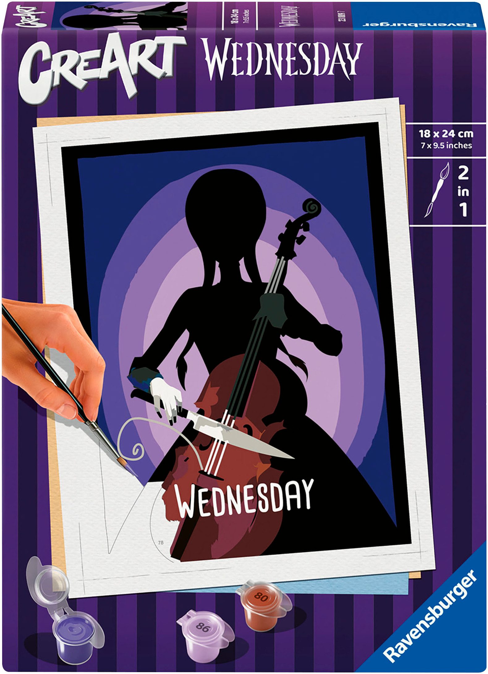 Ravensburger Раскрась по номерам CreArt, Wednesday, Made in Europe