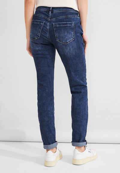 STREET ONE Comfort-fit-Jeans in dunkelblauer Waschung